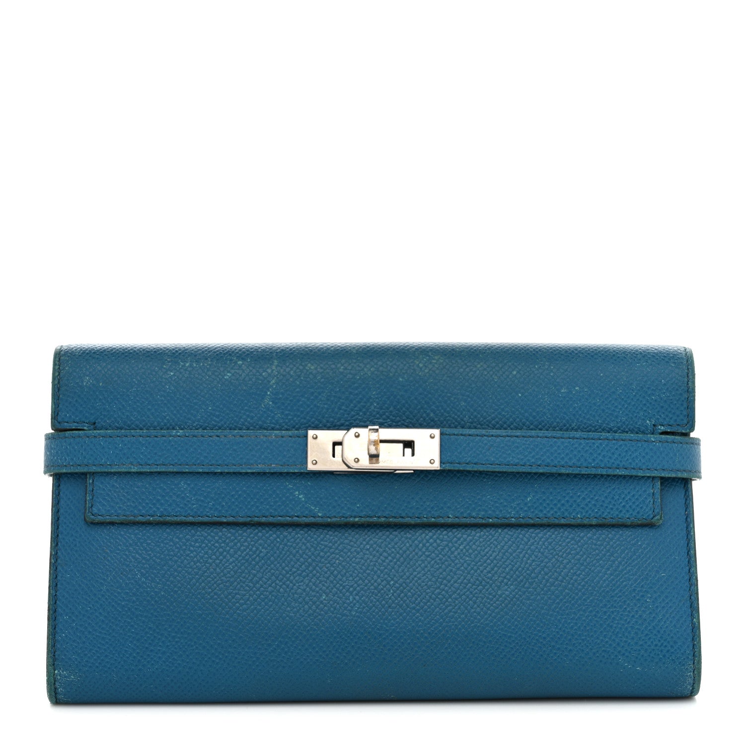 Epsom Kelly Longue Wallet Bleu Izmir