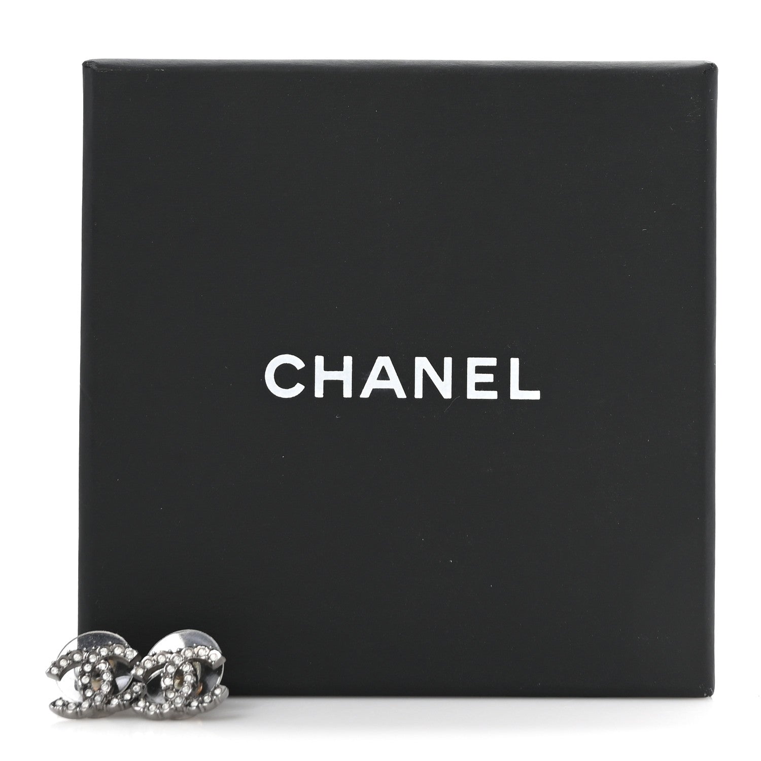 Crystal CC Earrings Silver