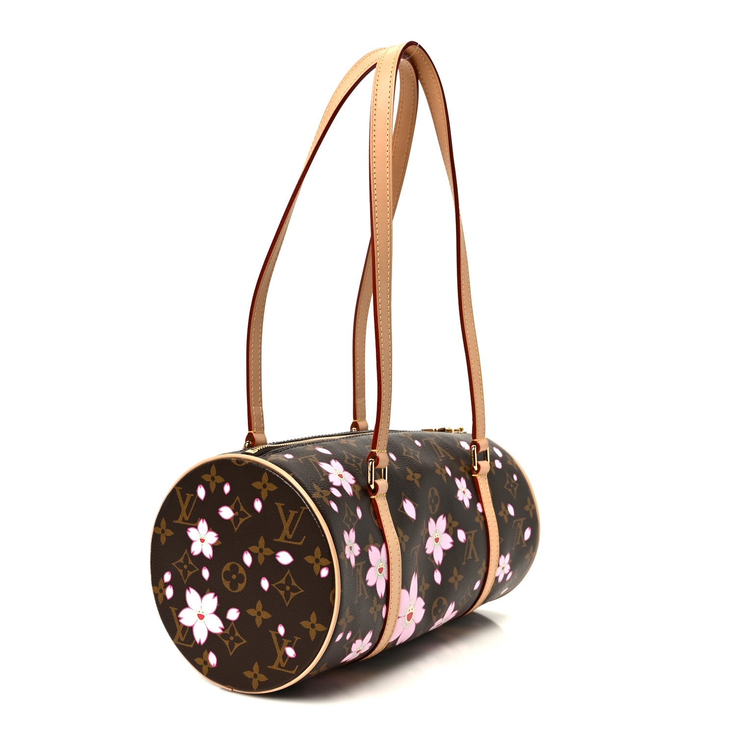 LV X TM Monogram Cherry Blossom Papillon Sakura Brown