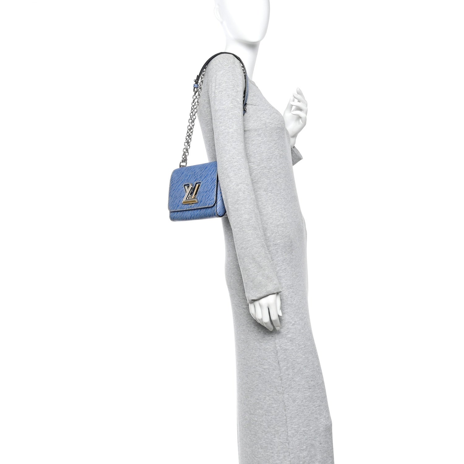 Epi Twist Shoulder Bag PM Denim Light