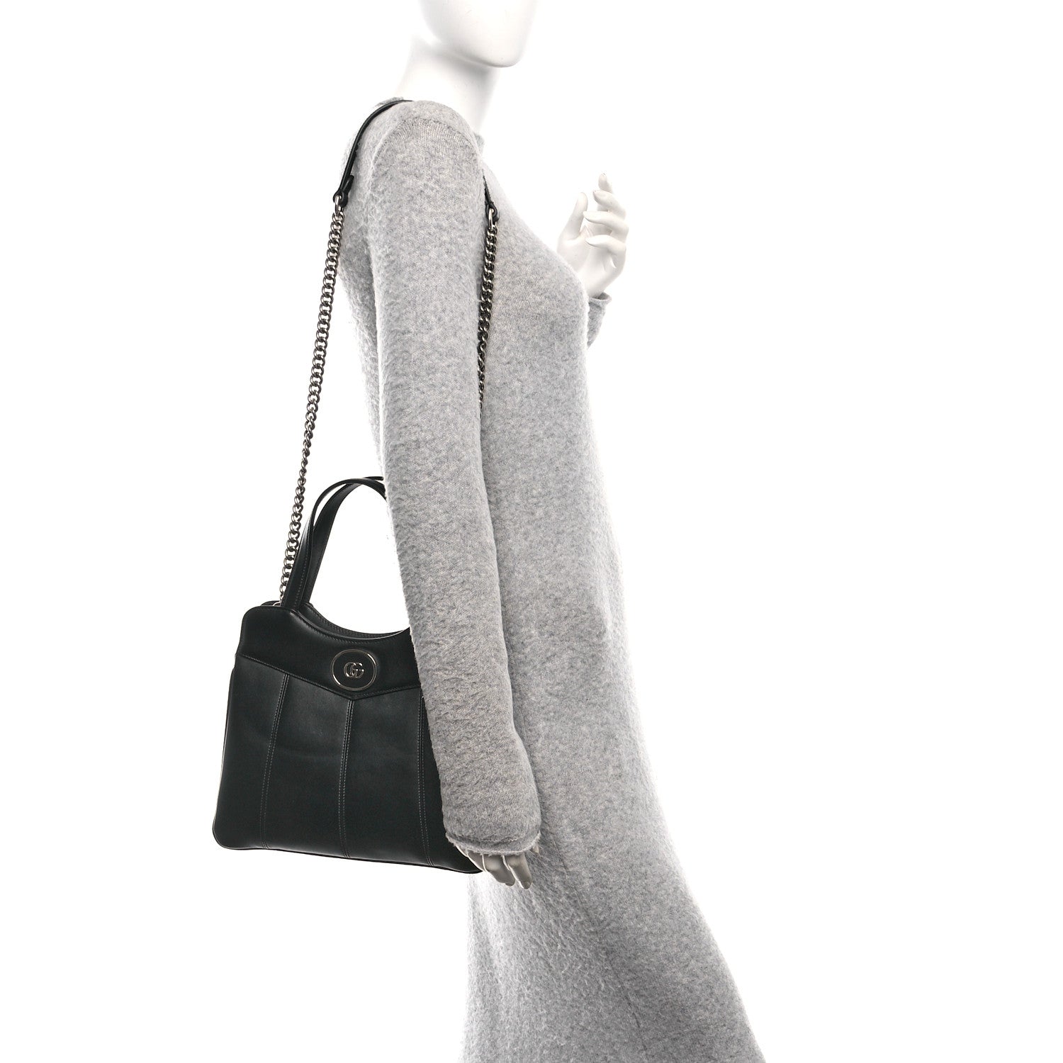 Calfskin Petite GG Small Tote Bag Black