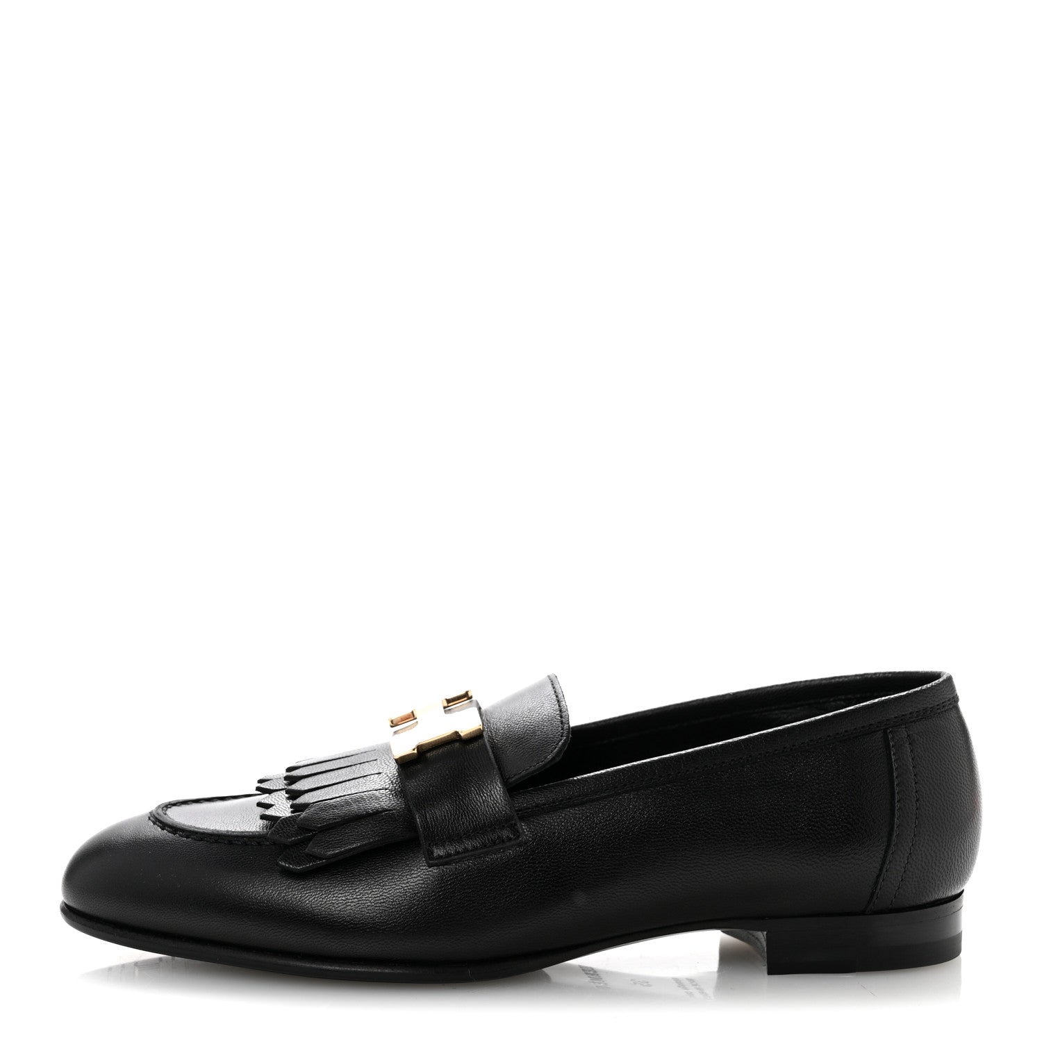 Goatskin Womens Royal Loafers 35 Black