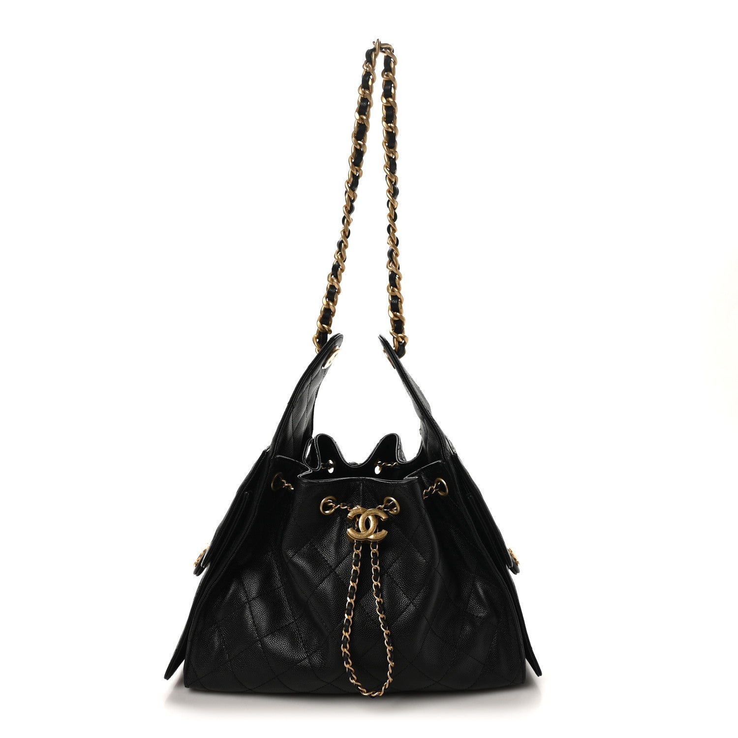 Caviar Quilted Small Chanel 25 Handbag Black
