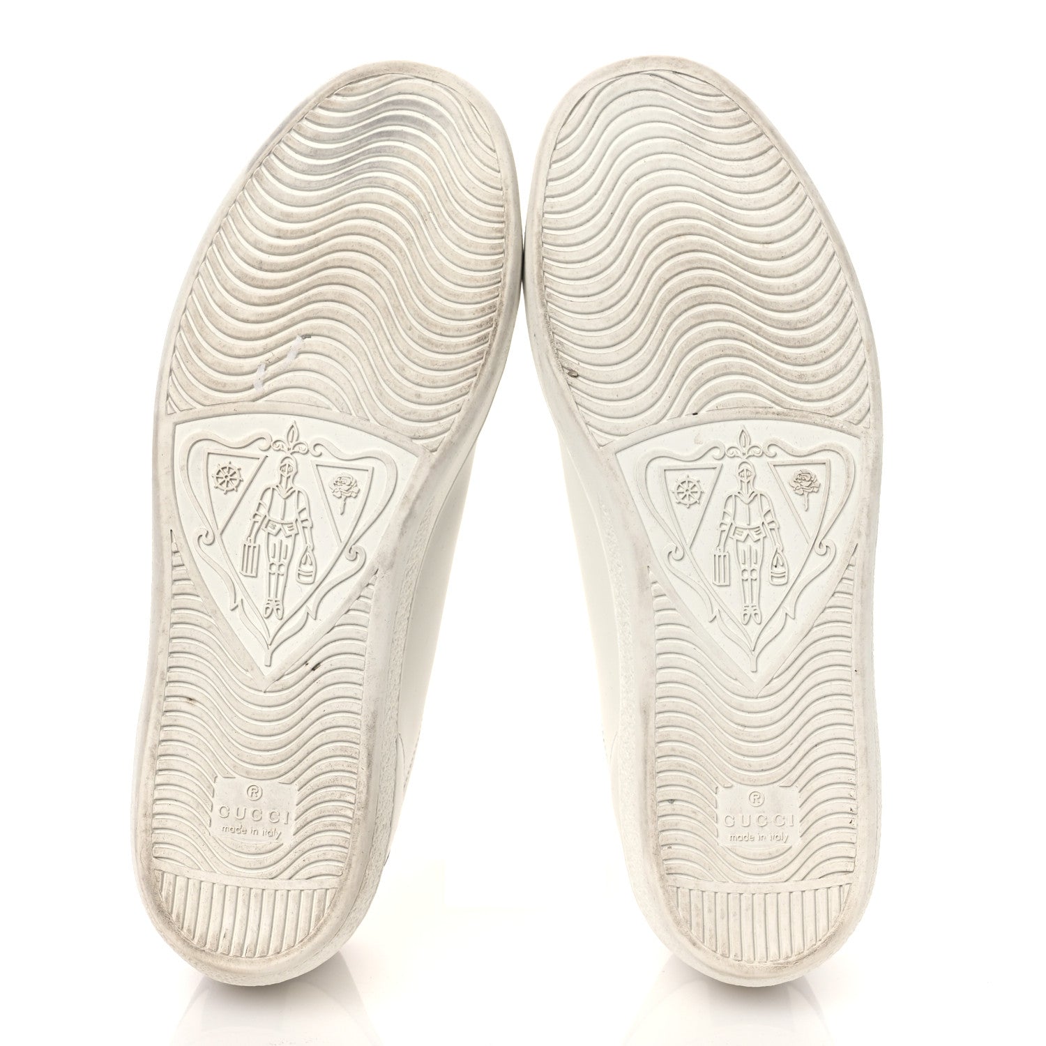 Calfskin Interlocking G Perforated Womens Ace Sneakers 38.5 White Grey Sky
