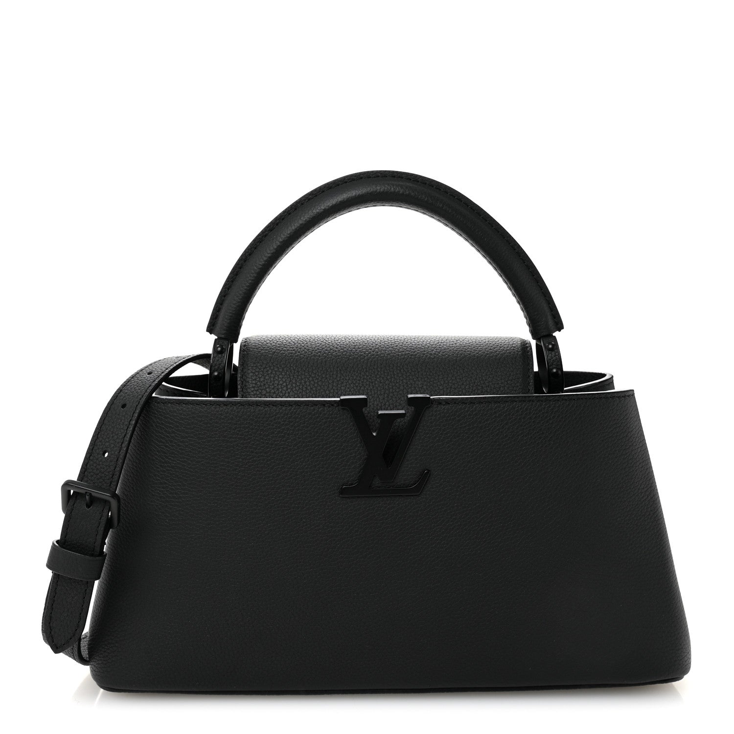 Taurillon Capucines East West MM Matte Black