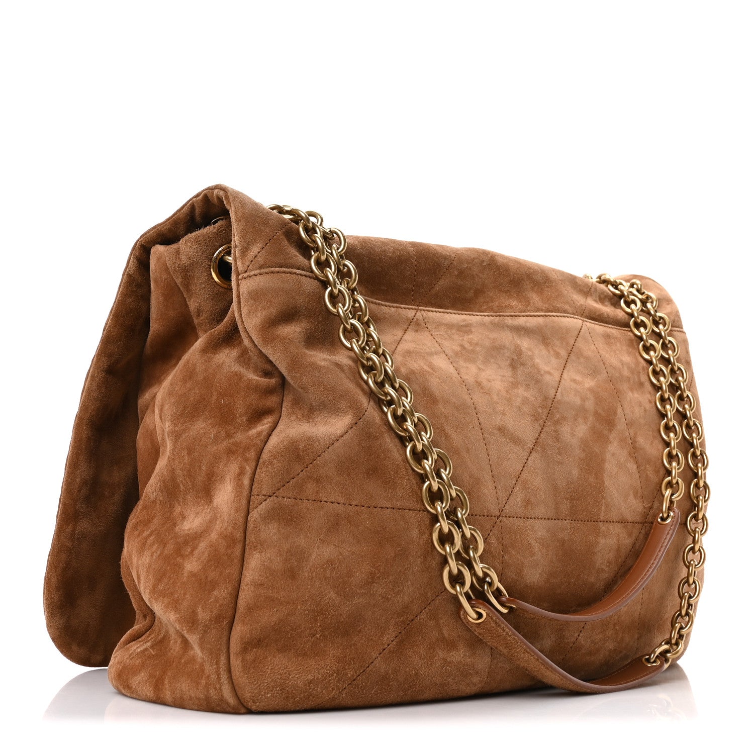 Suede Matelasse Monogram Large Jamie 4.3 Snuff