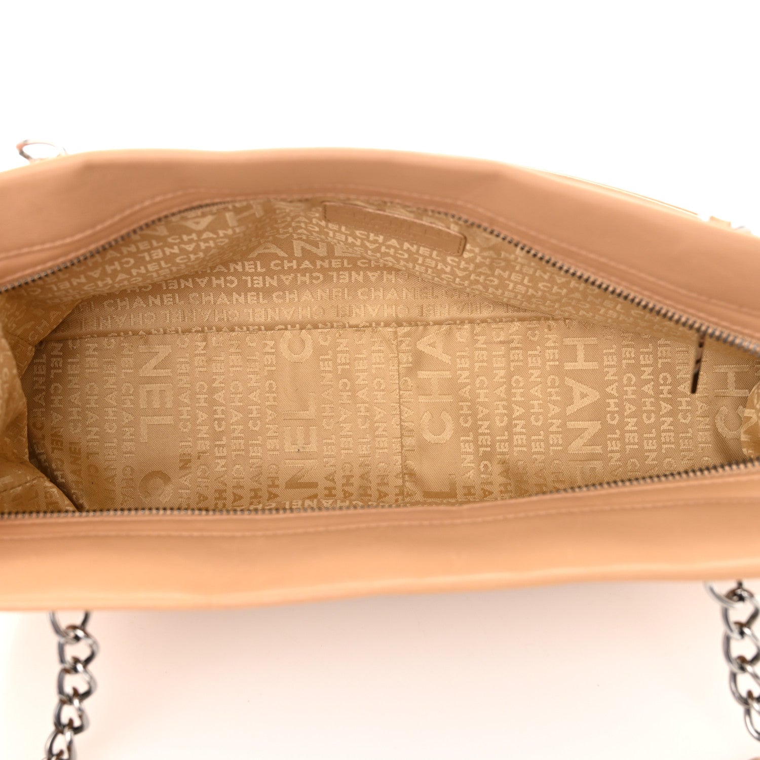 Calfskin Vertical Quilted Lax East West Shoulder Bag Beige