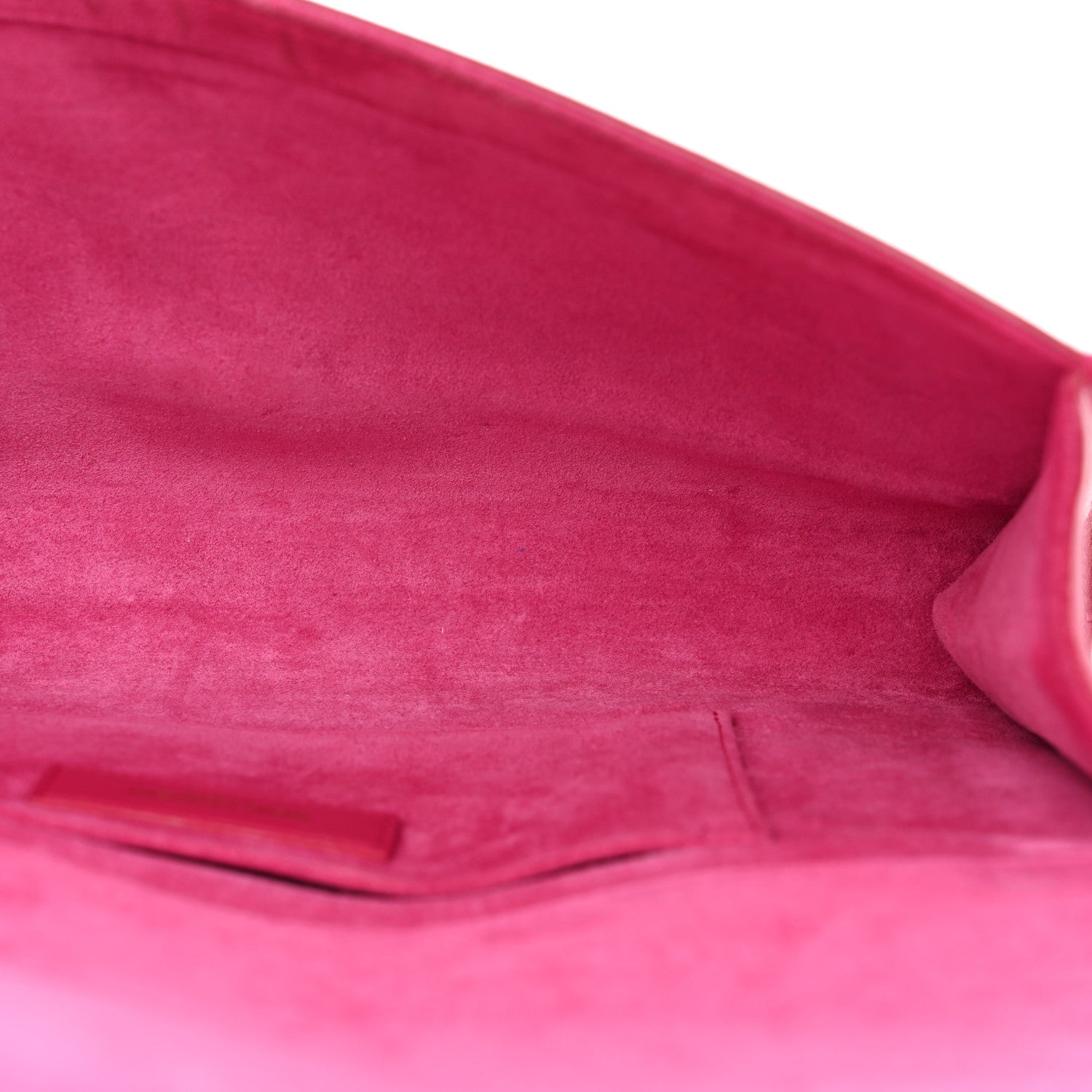 Calfskin Classic Y Ligne Clutch Fuchsia