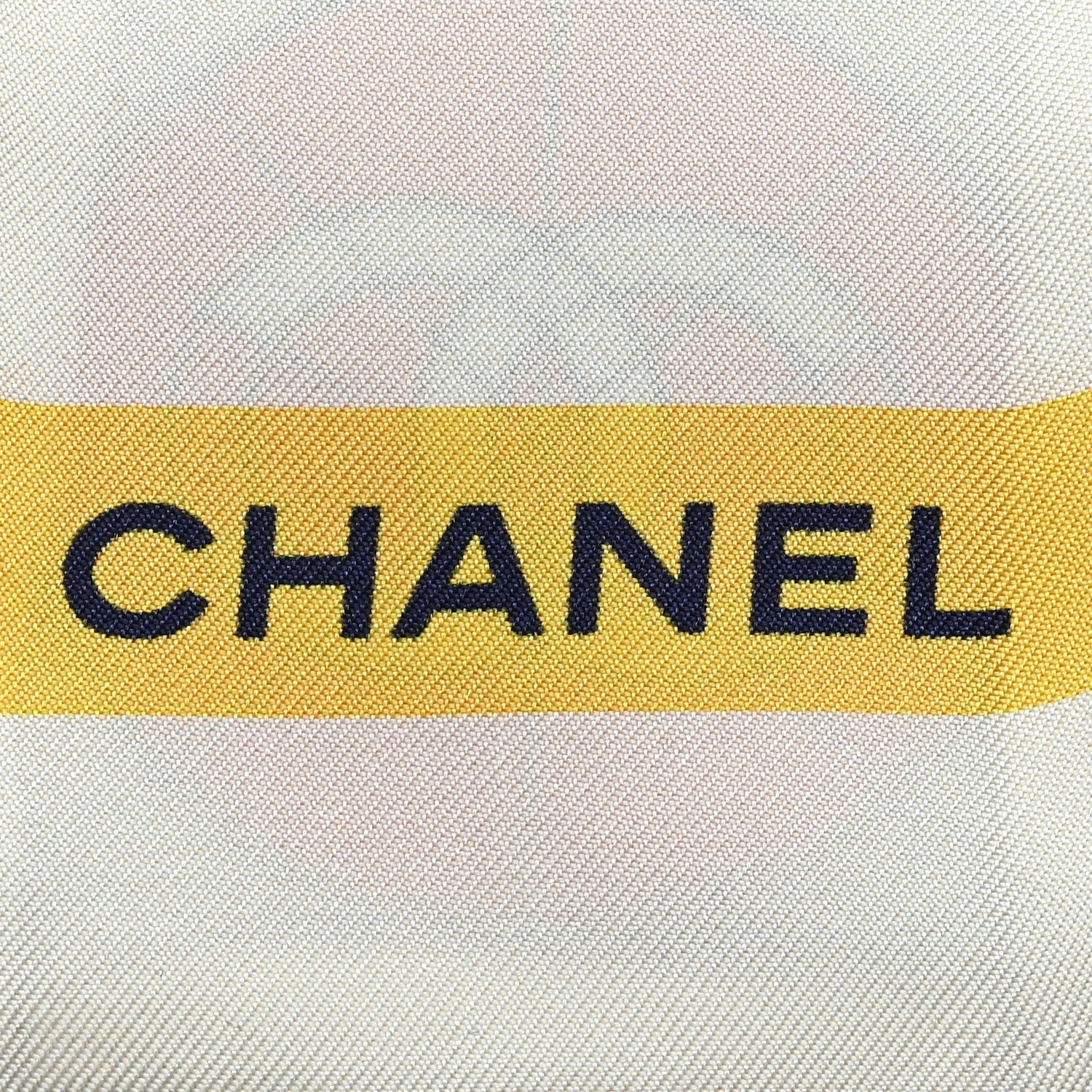 Silk Logo Slim Bandeau Scarf White Multicolor