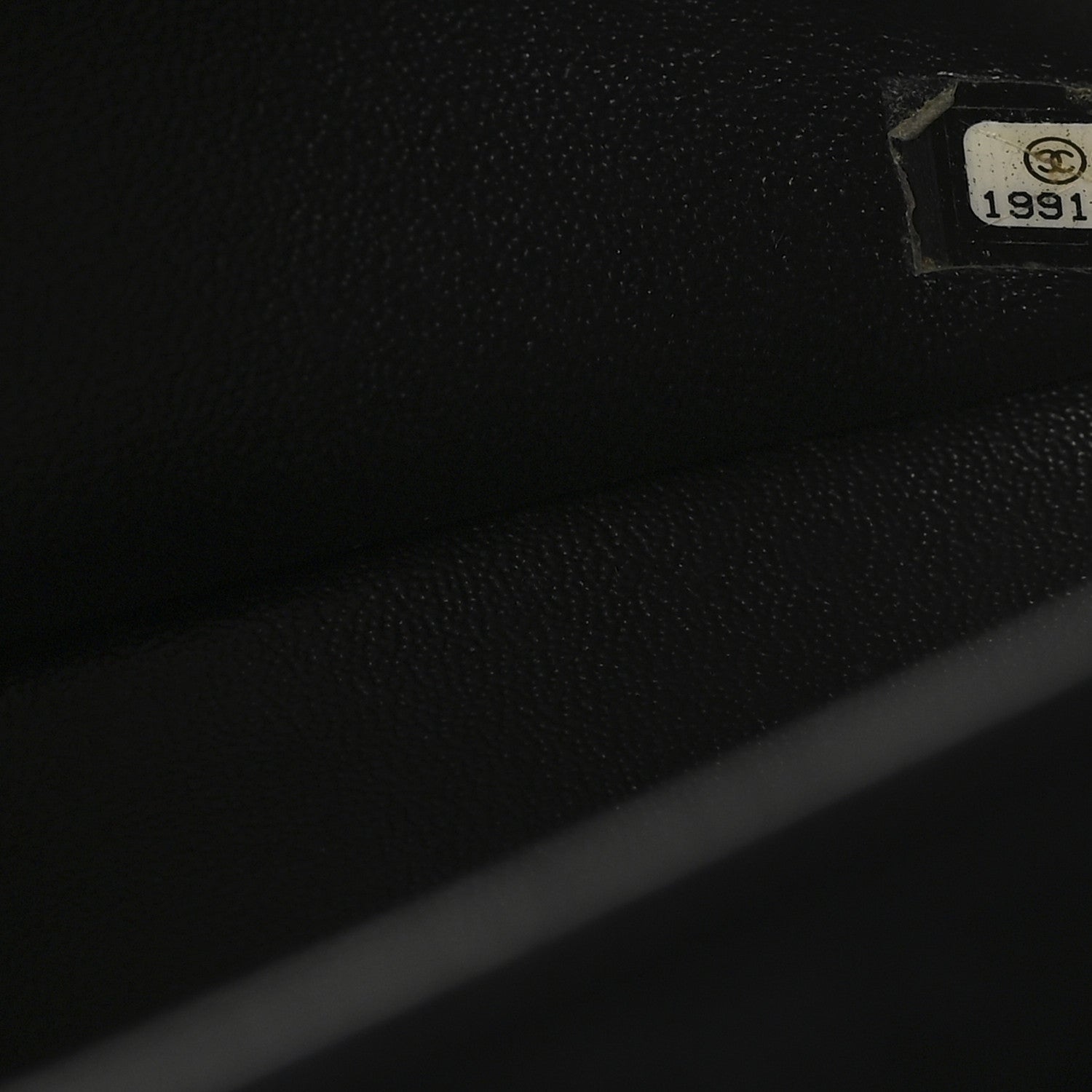 Patent Quilted Jumbo Double Flap Black