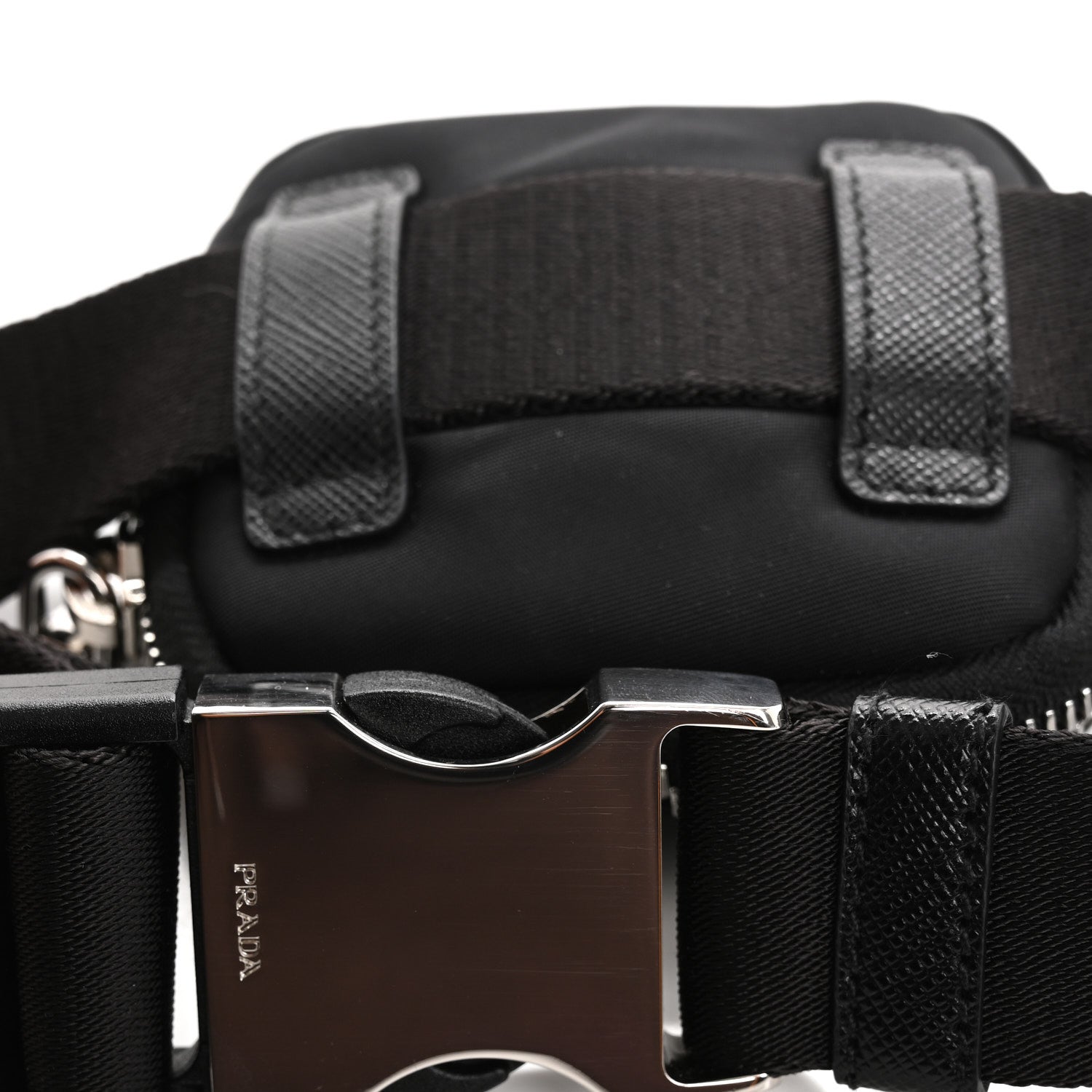 Re-Nylon Belt With Square Pouch Black
