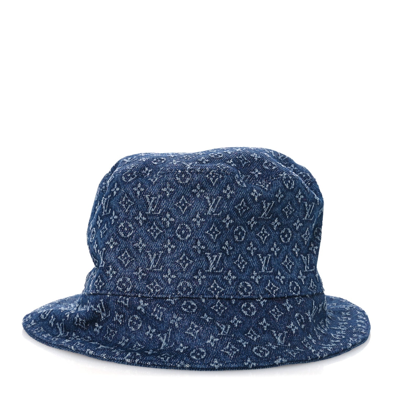 Monogram Denim Reversible Everyday Bucket Hat M Blue