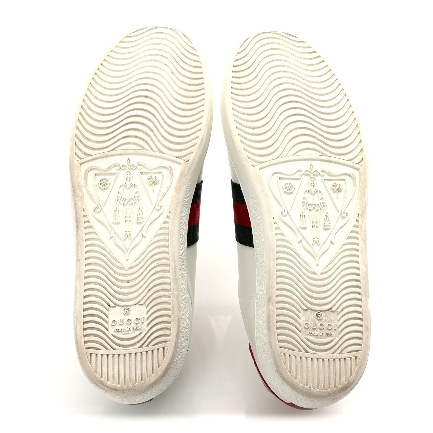 Calfskin Web GG Apple Embroidered Womens Ace Sneakers 37 White