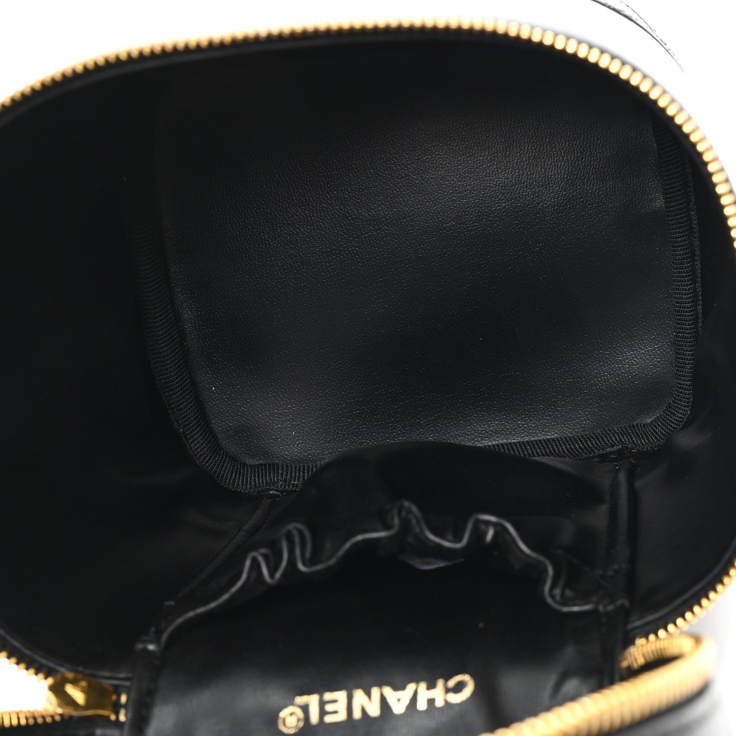Lambskin Vanity Cosmetic Bag Black