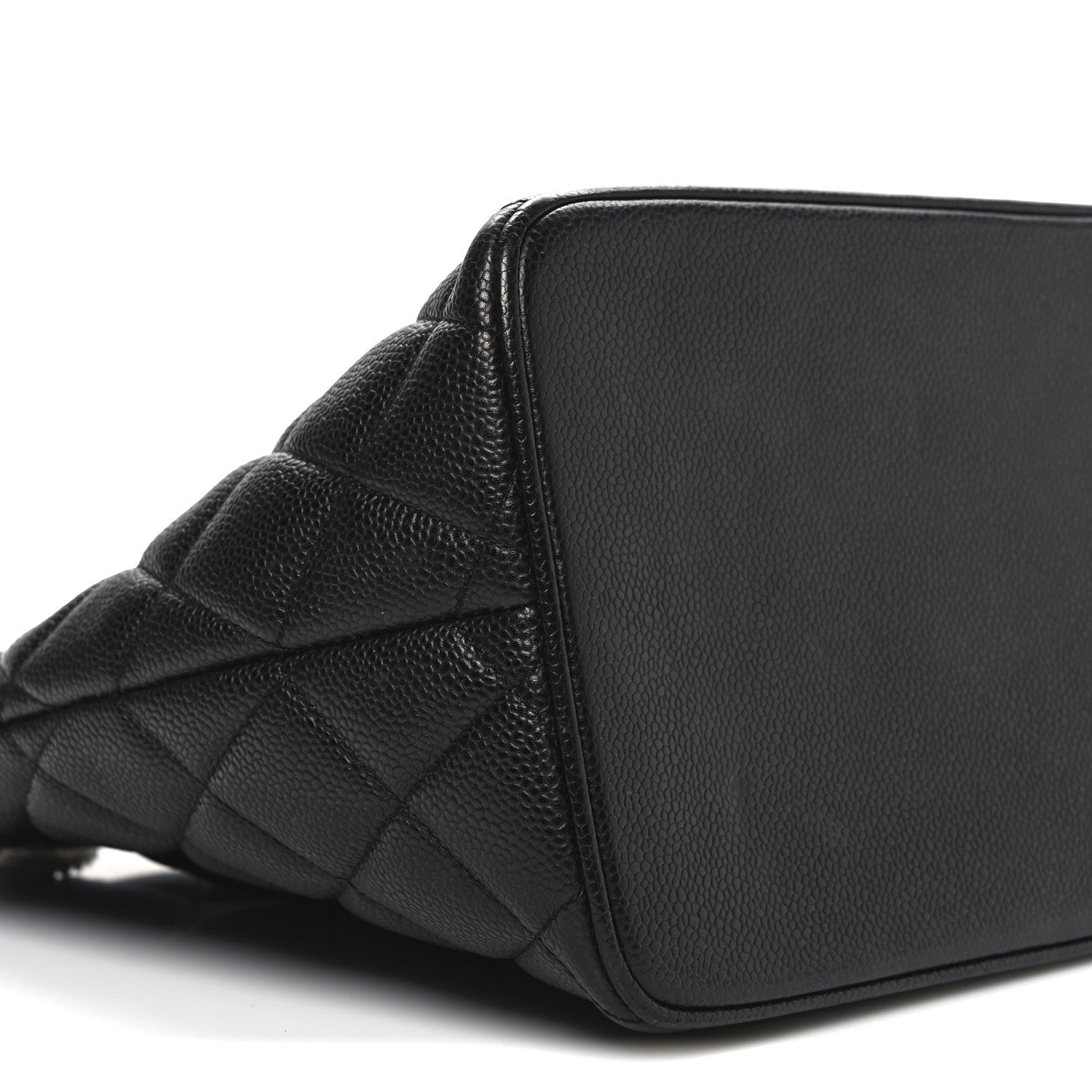 Caviar Quilted Medallion Tote  Black