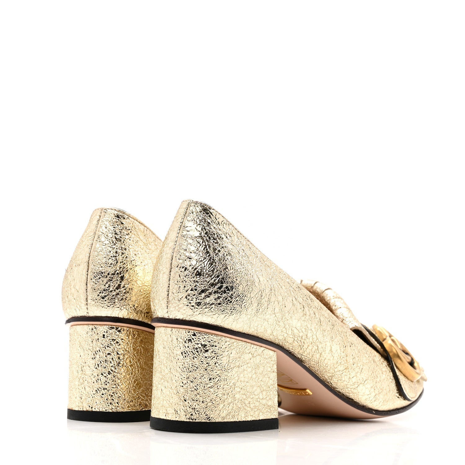 Galassia GG Marmont Fringe 50mm Loafer Pumps 35 Platino