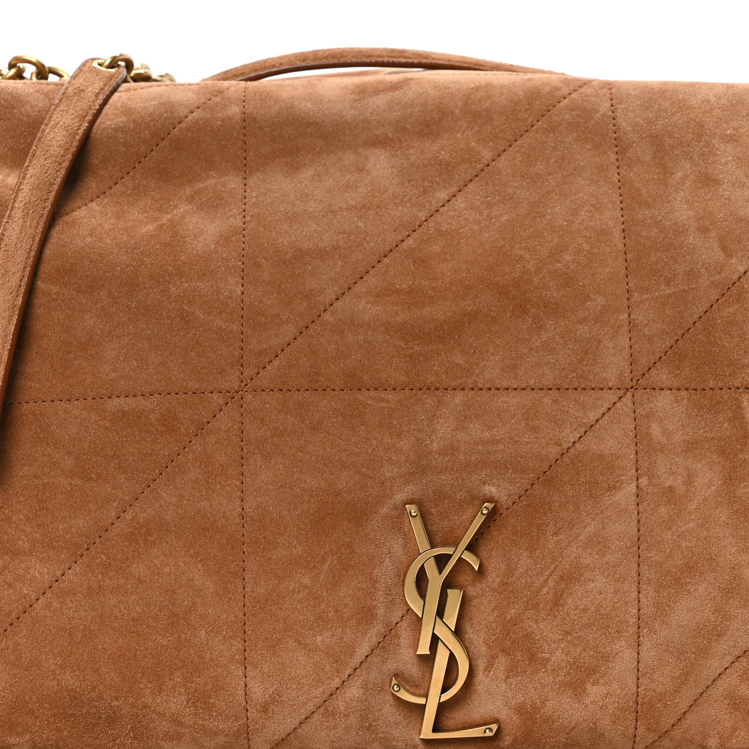 Suede Matelasse Monogram Large Jamie 4.3 Snuff