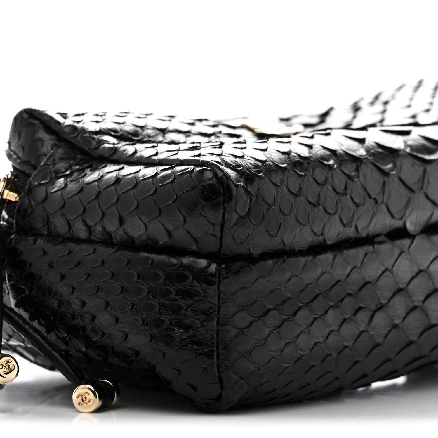 Snakeskin Waist Bag Black