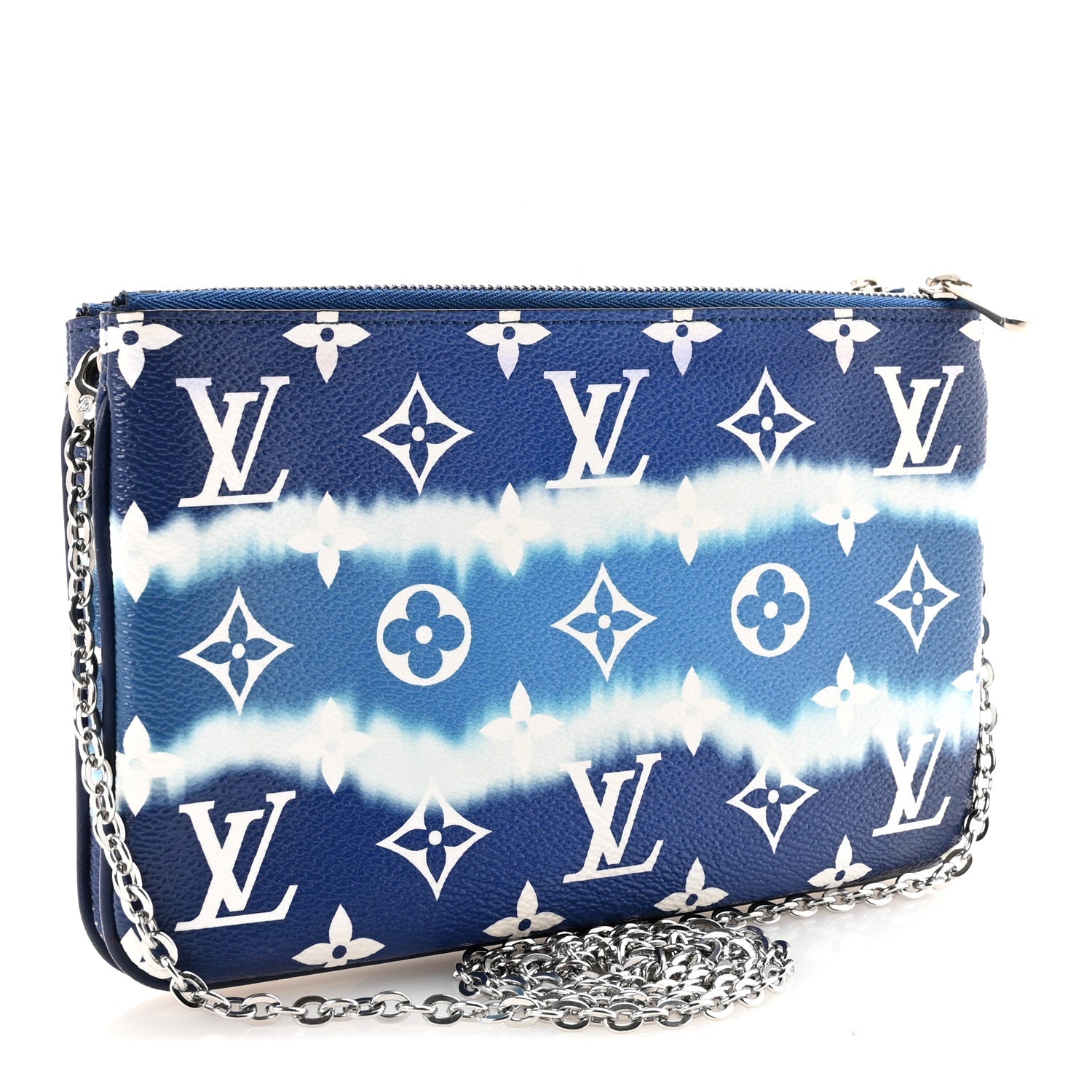 Monogram Giant Escale Double Zip Pochette Blue