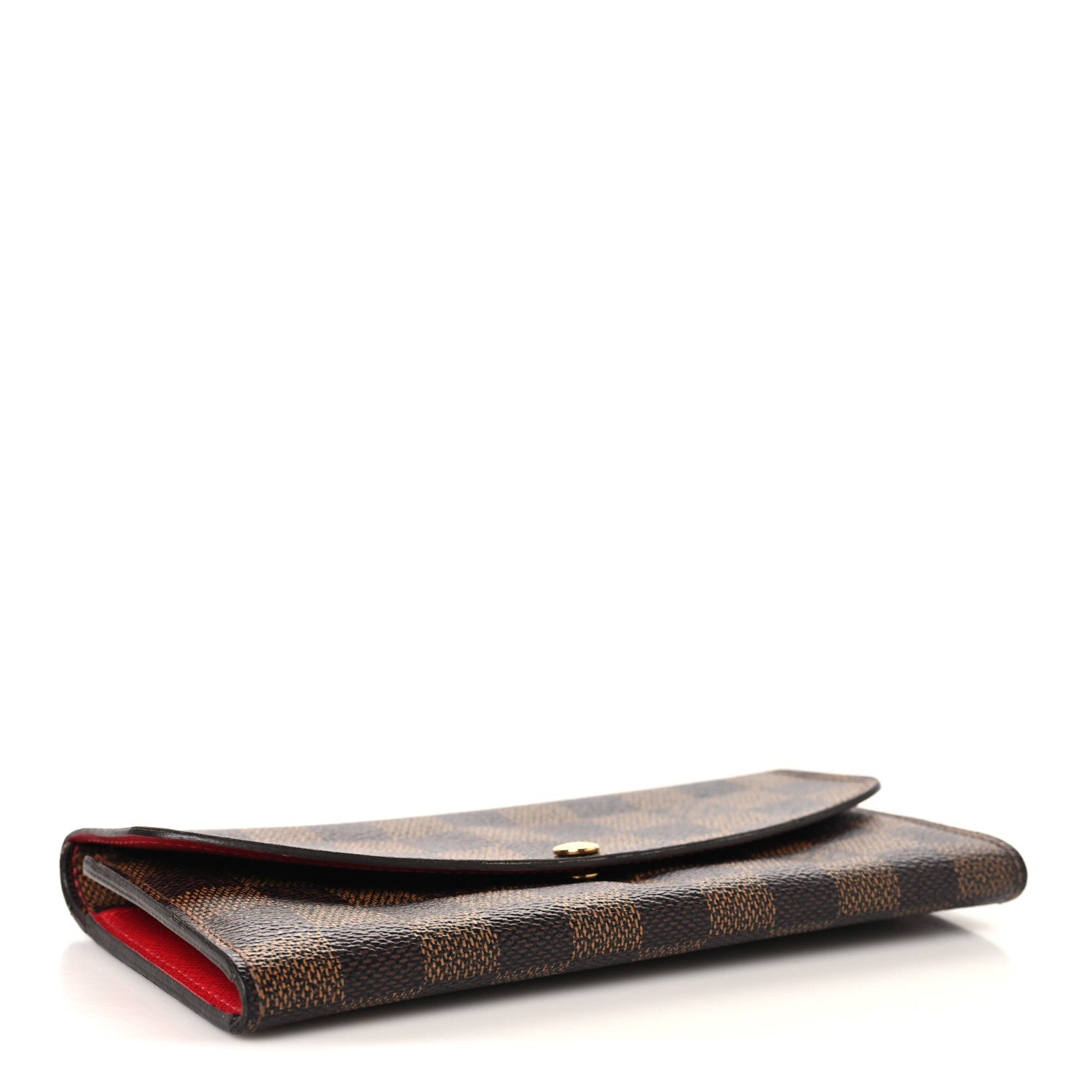 Damier Ebene Emilie Wallet Red