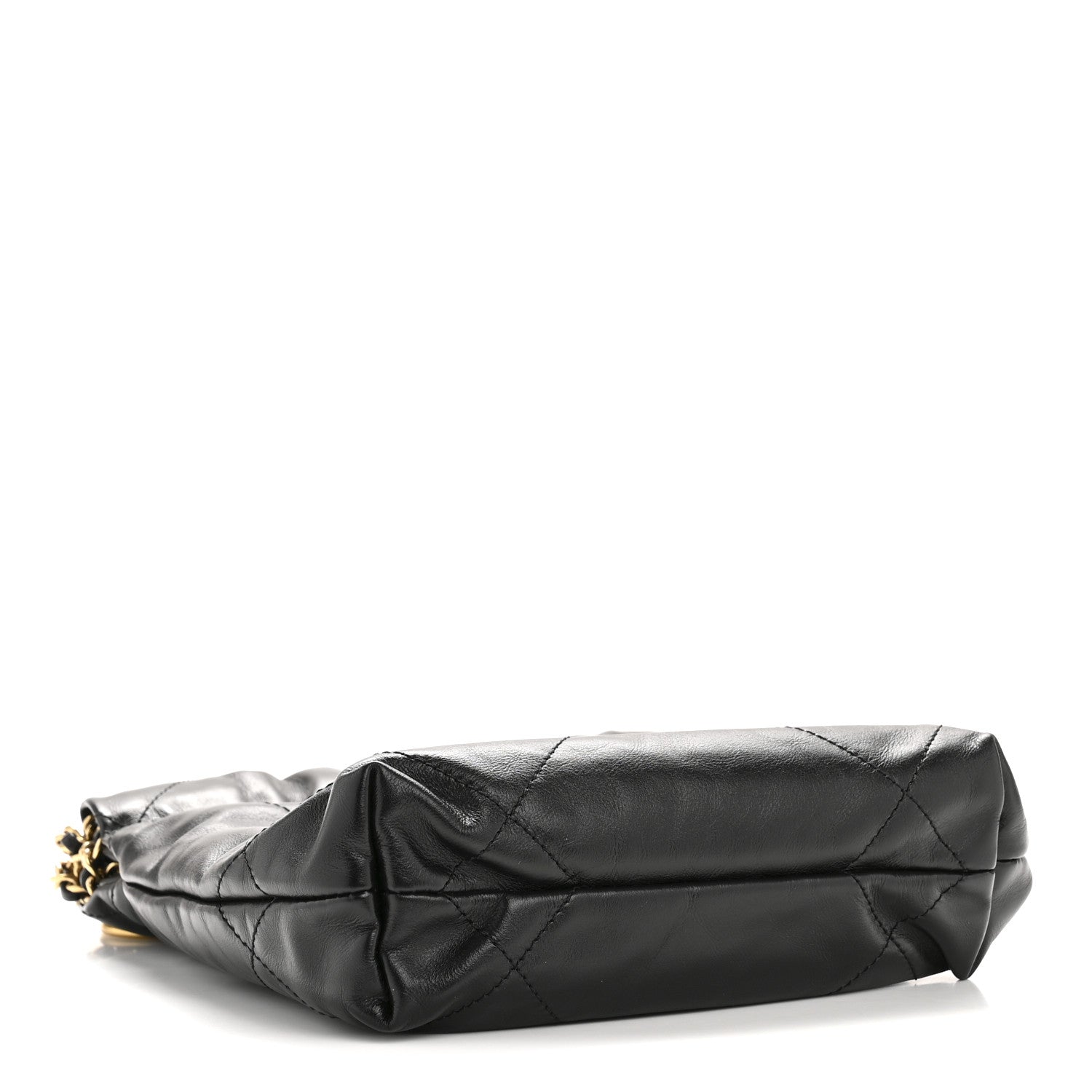 Shiny Calfskin Quilted Mini Chanel 22 Black