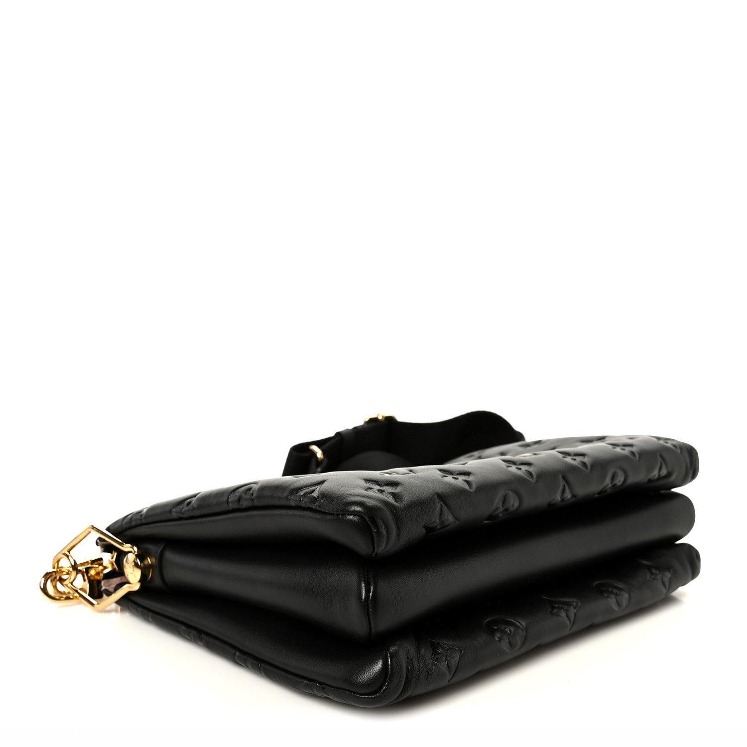 Lambskin Embossed Monogram Coussin PM Black