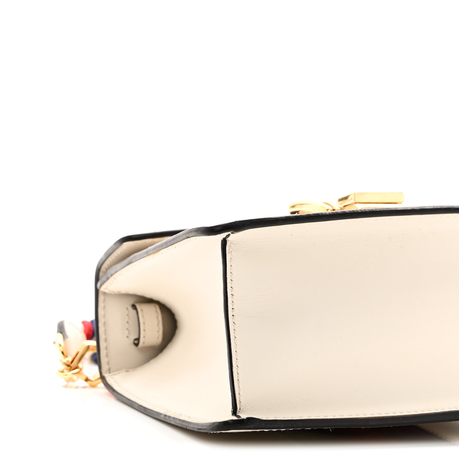 Calfskin Mini Sylvie Top Handle Bag White