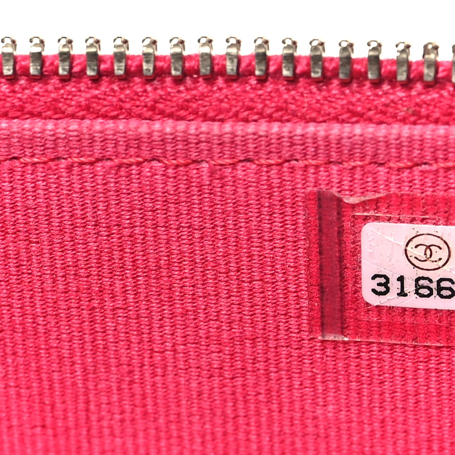 Lambskin Quilted Mini Top Handle Vanity Case With Chain Dark Pink
