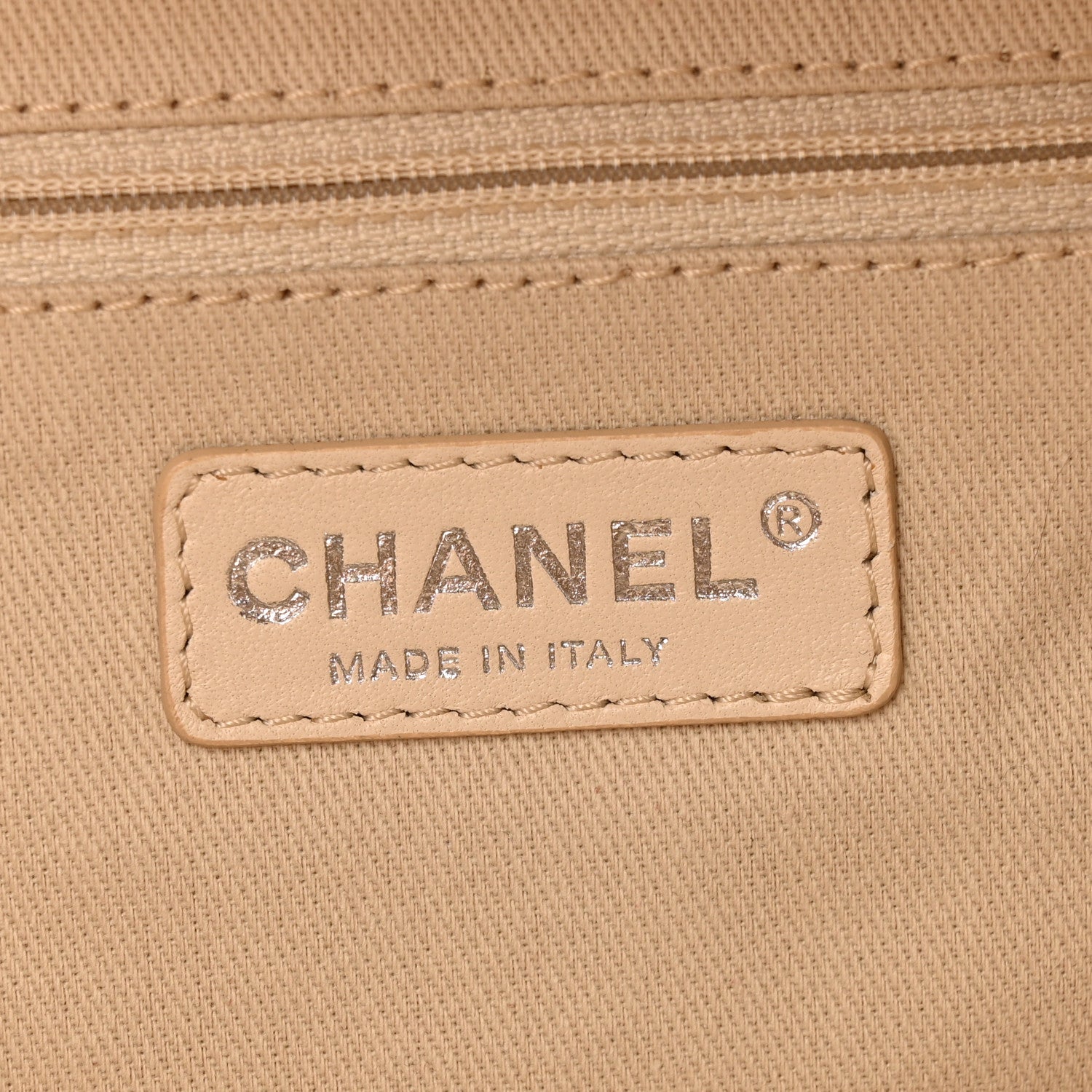 Caviar Quilted Timeless Bowler Beige