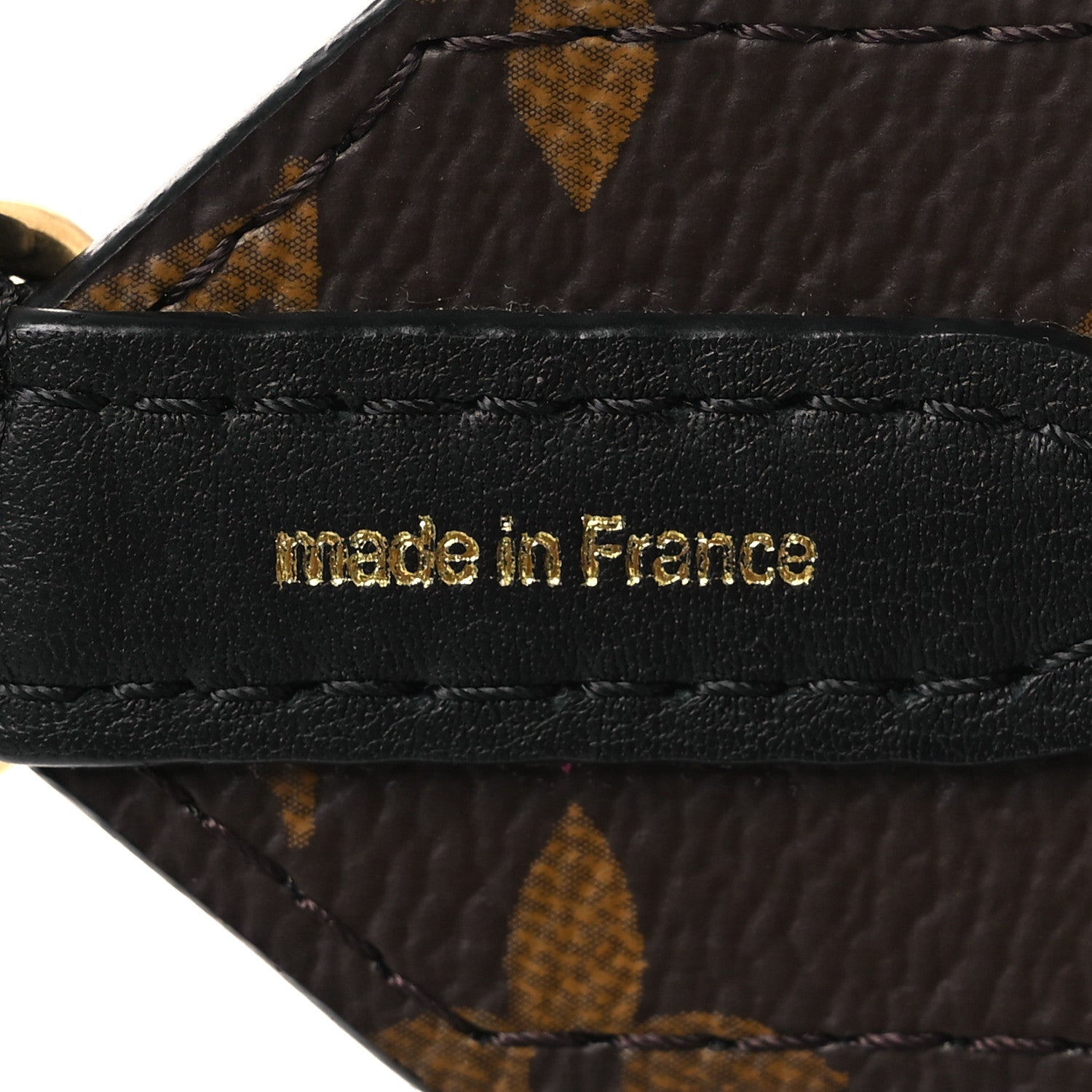Monogram Letter Bandouliere Shoulder Strap Black