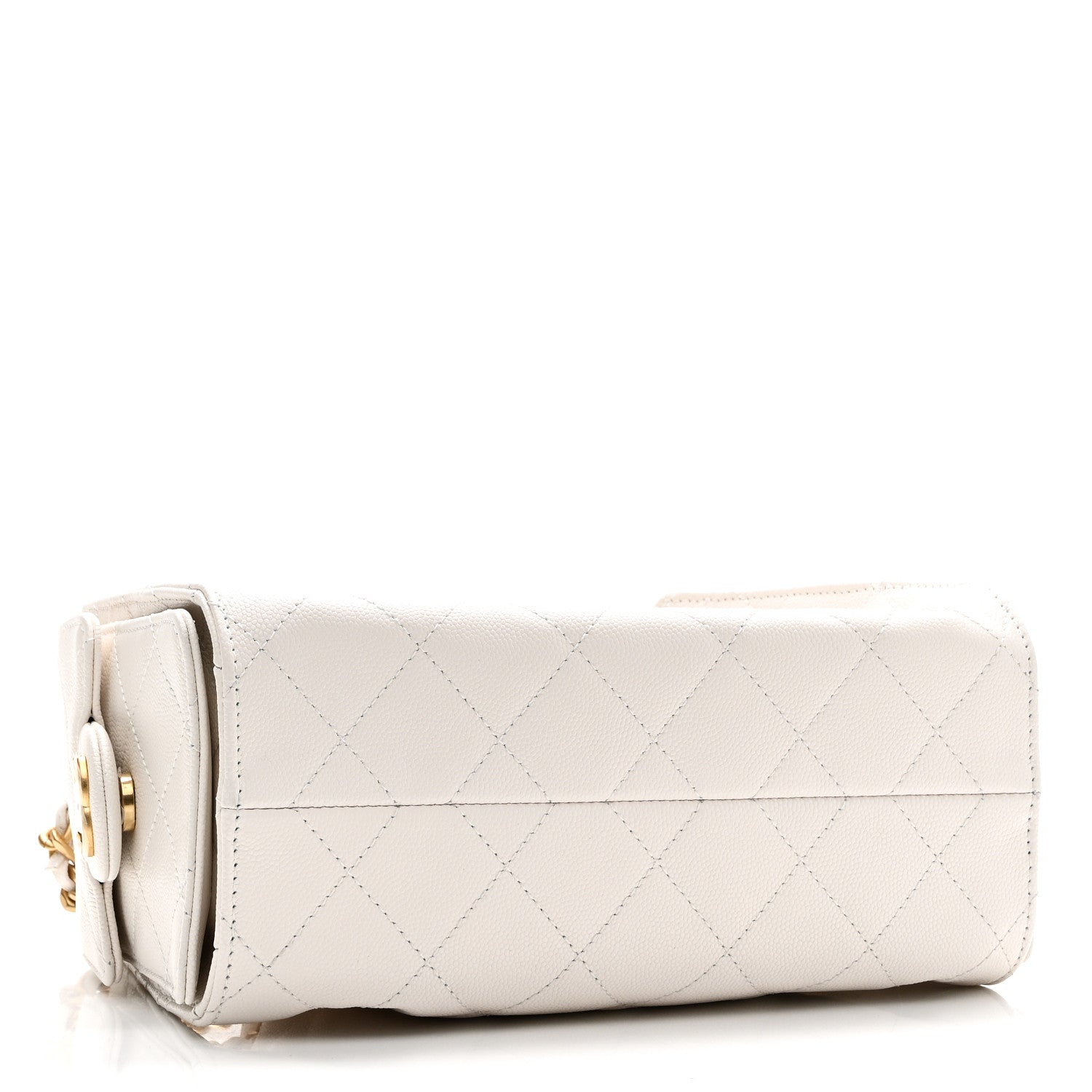 Caviar Quilted Mini Chanel 25 Handbag White