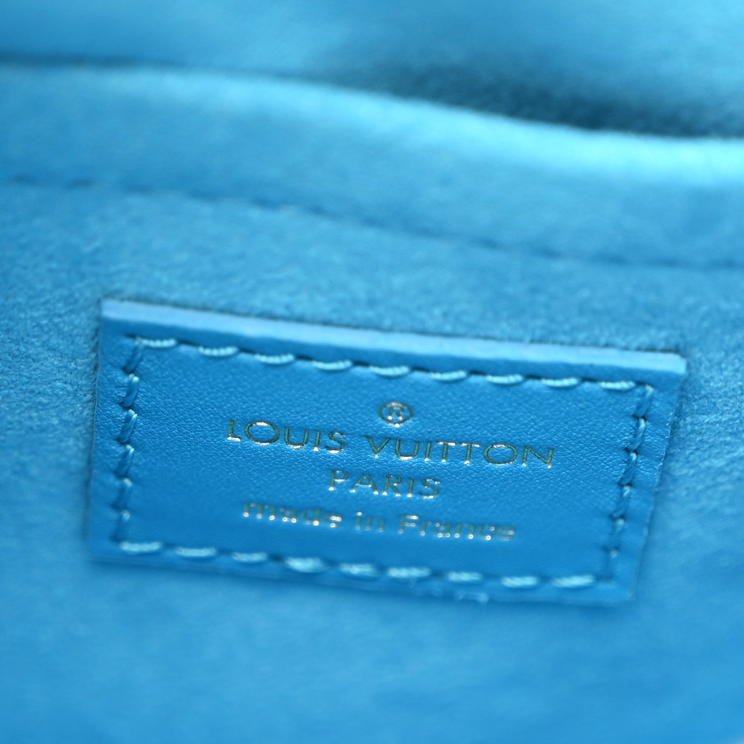 Calfskin Nanogram Embossed Speedy Bandouliere 20 Blue