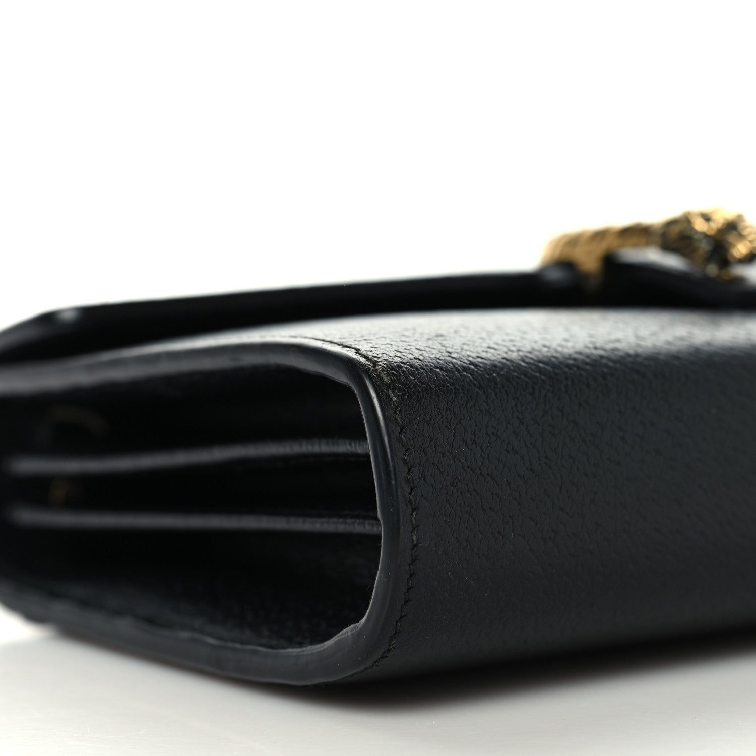 Calfskin Web Mini Dionysus Chain Wallet Black