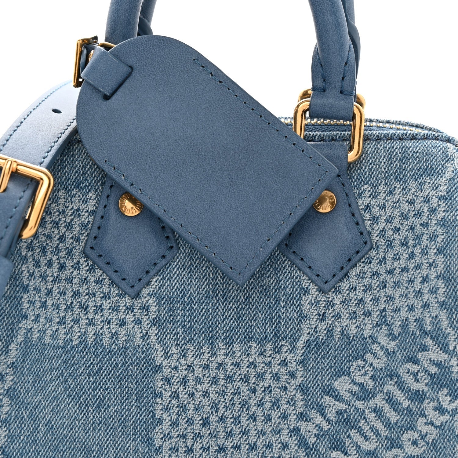 Damier Denim 3D Speedy Bandouliere 18 Denim Blue