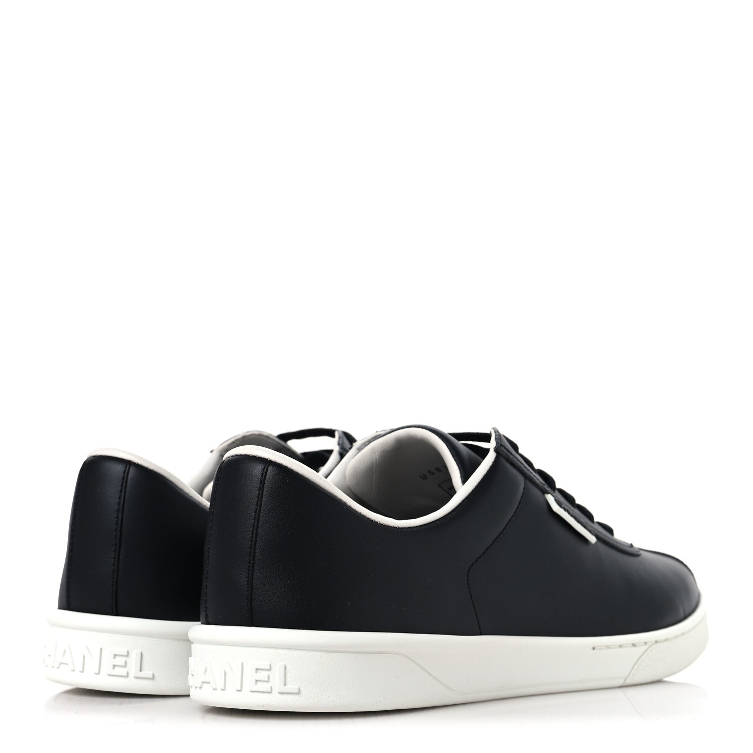 Calfskin CC Mens Uniform Sneakers 43 Black