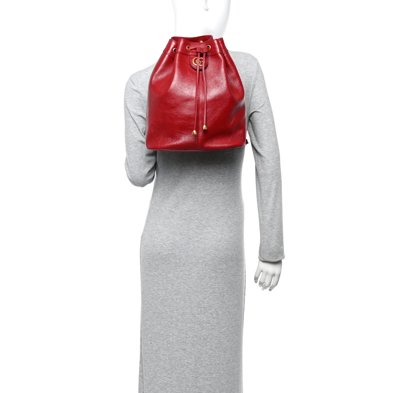 Piuma Lux Energy Medium Re(Belle) Convertible Bucket Bag Hibiscus Red