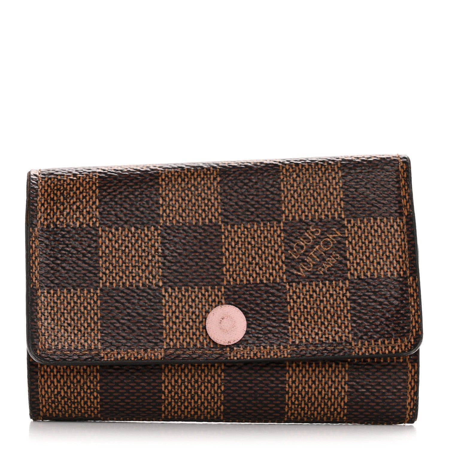 Damier Ebene Multicles 6 Key Holder Rose Ballerine