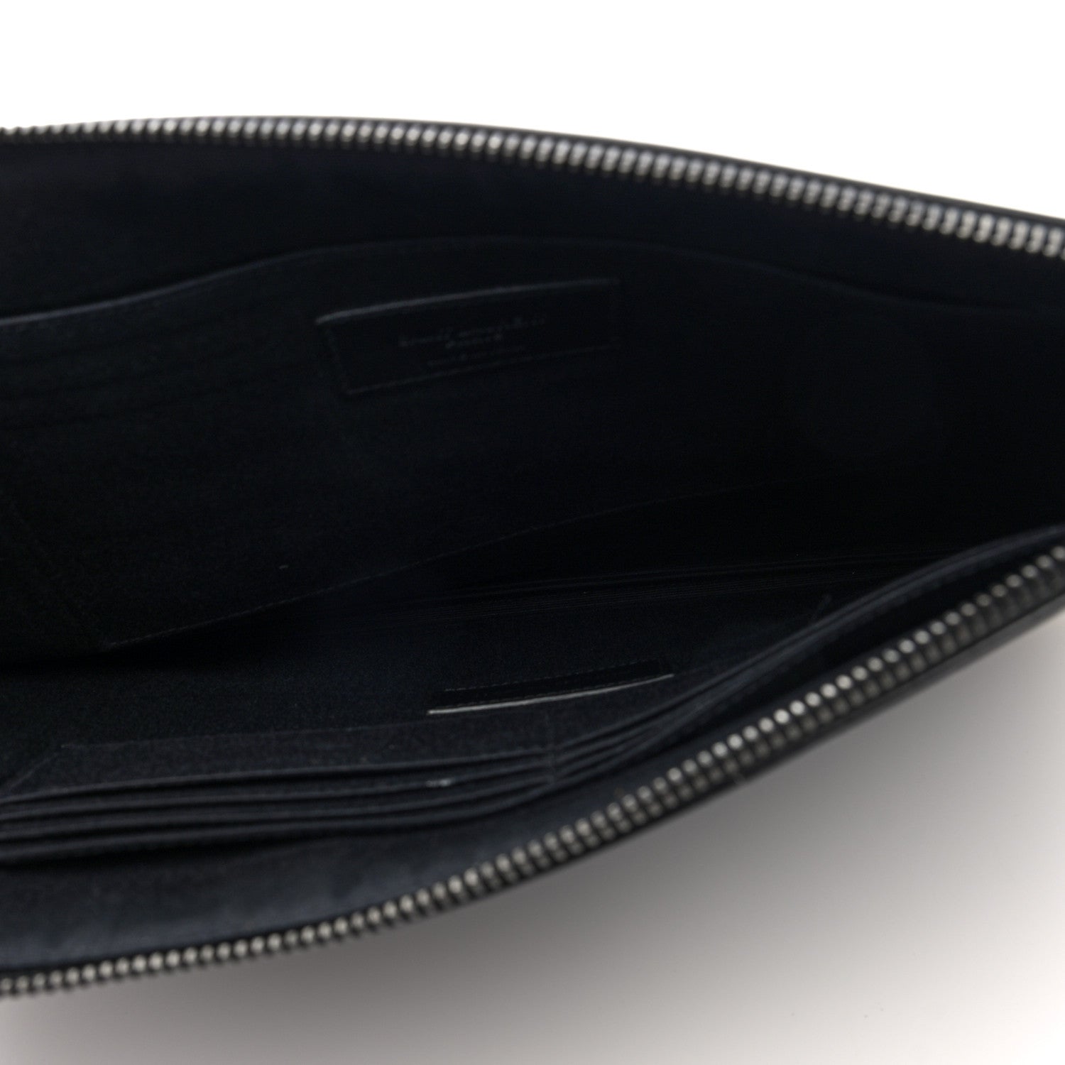 Grain de Poudre Zipped Document Holder Black