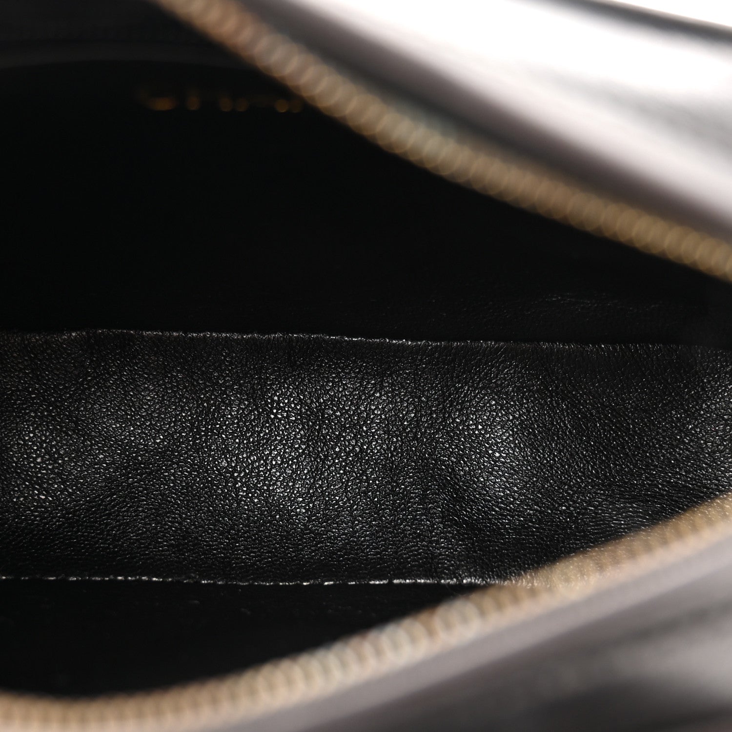 Lambskin Quilted Tassel Camera Case Black