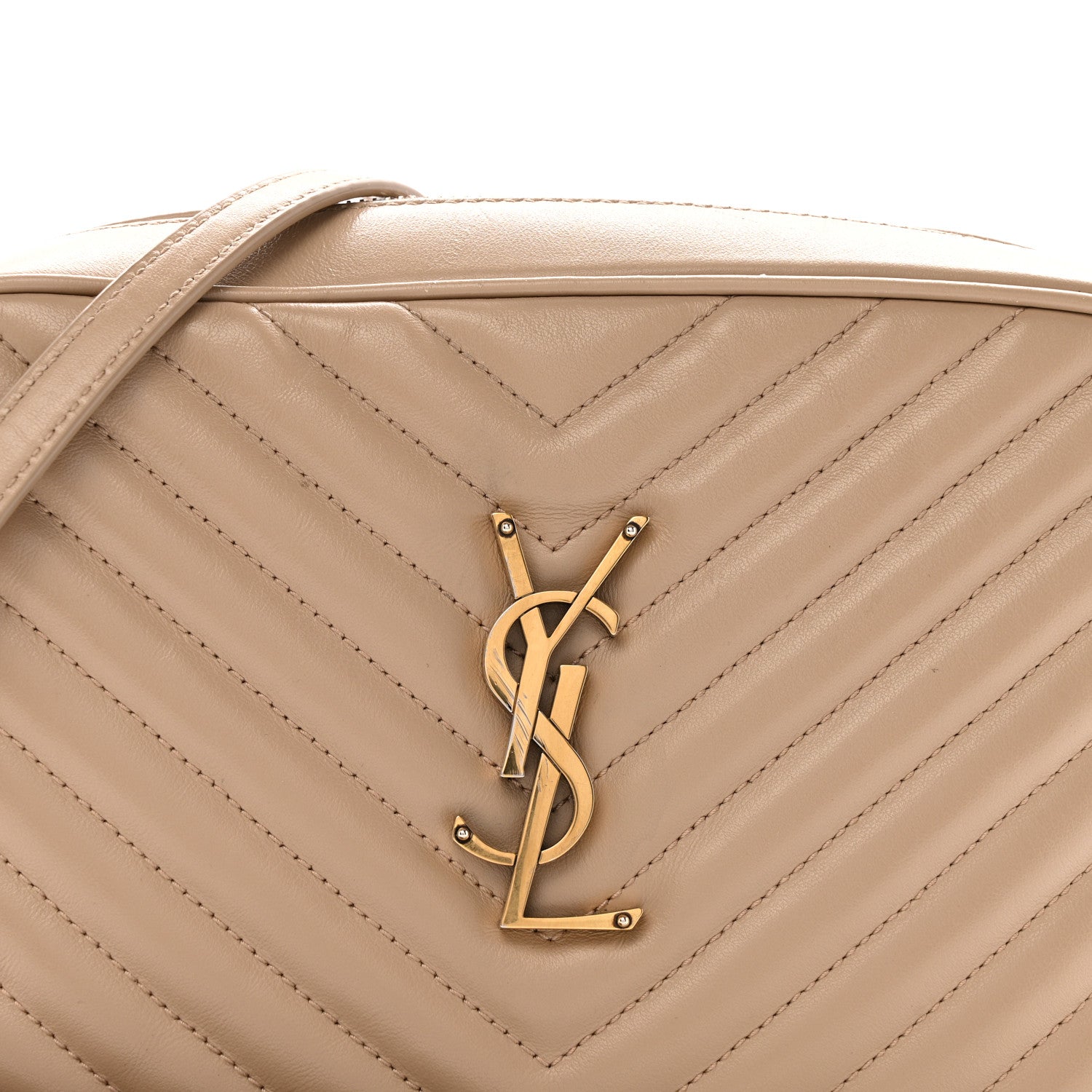 Calfskin Matelasse Monogram Lou Camera Bag Nude Powder