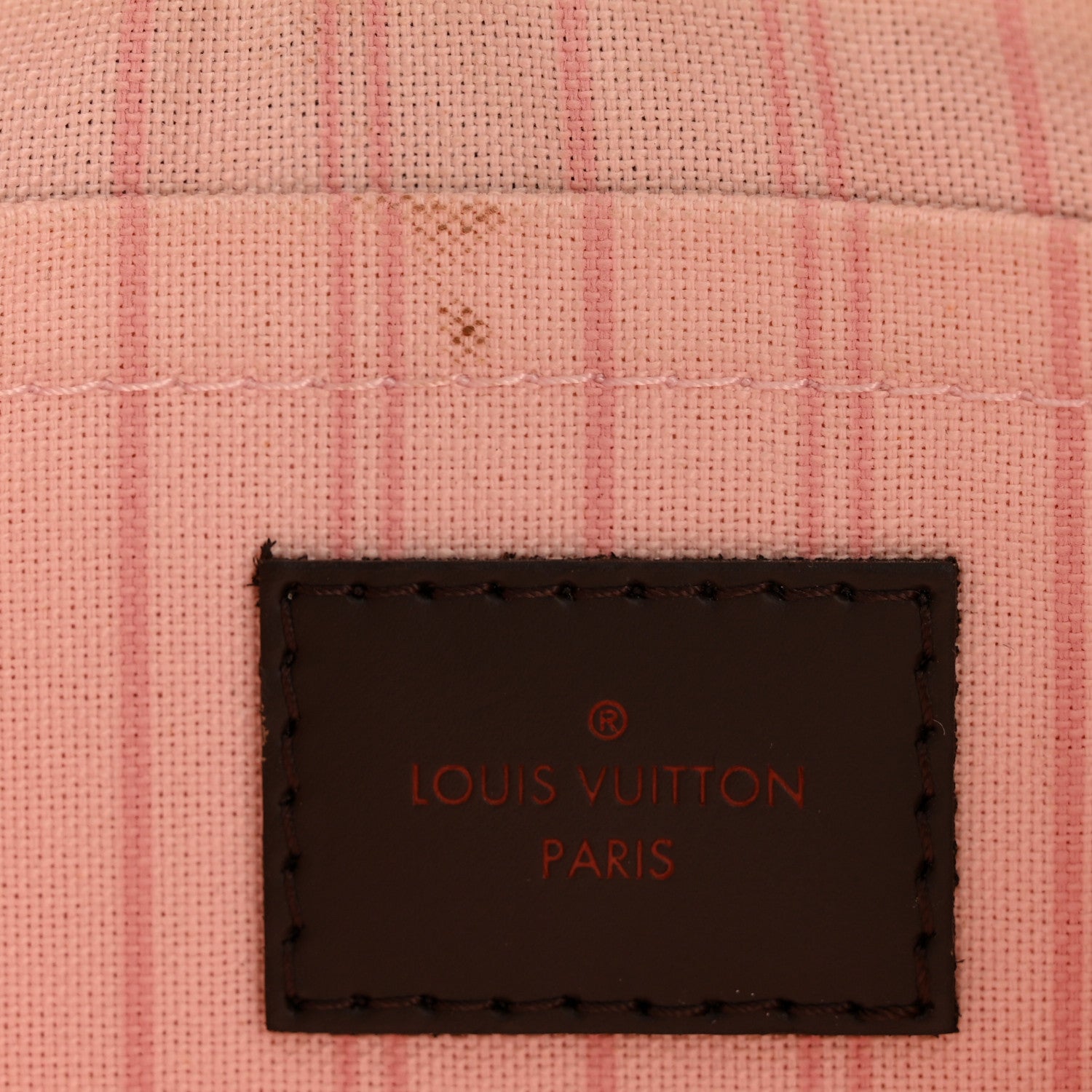 Damier Ebene Neverfull MM GM Pochette Rose Ballerine