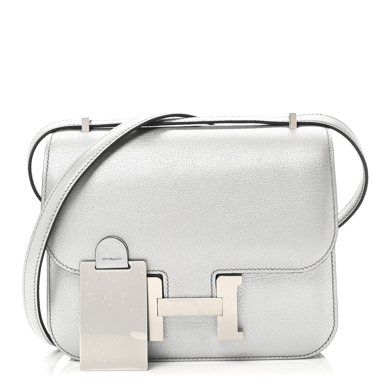 Metallic Chevre Chamkilight Constance 18 Argent