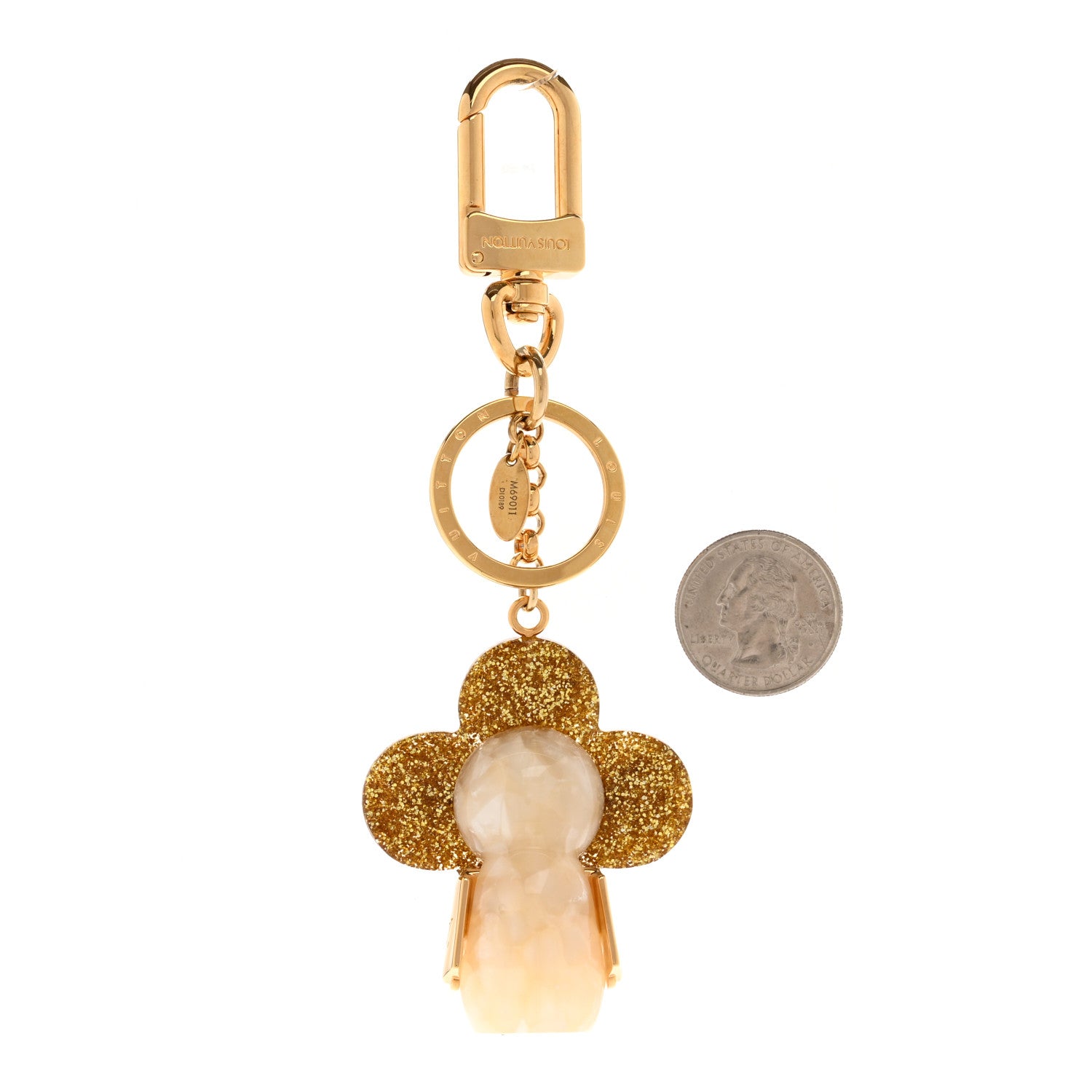 Strass Vivienne Porte Cles Charm Key Holder Gold