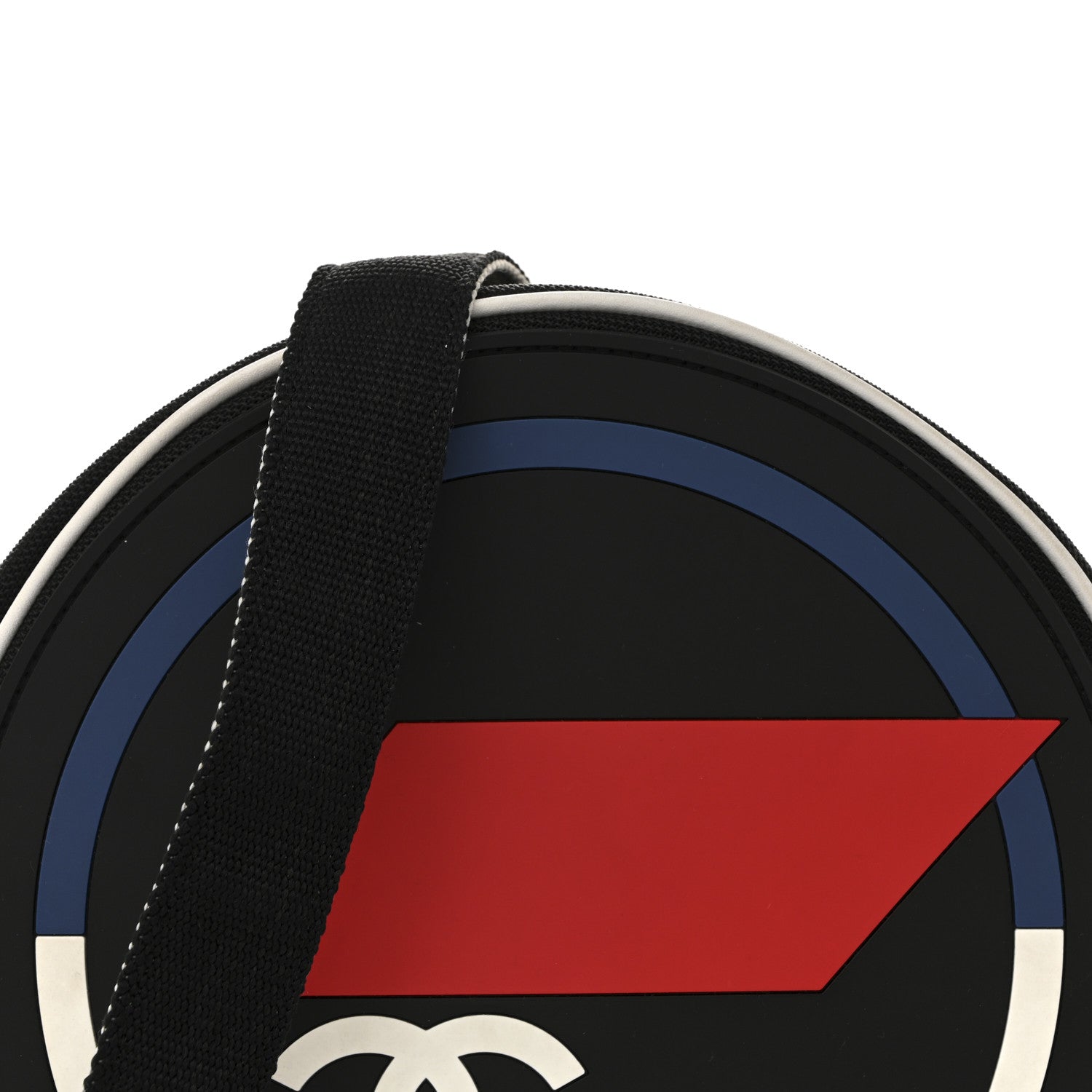 Canvas Rubber Airlines Crossbody Black White Red
