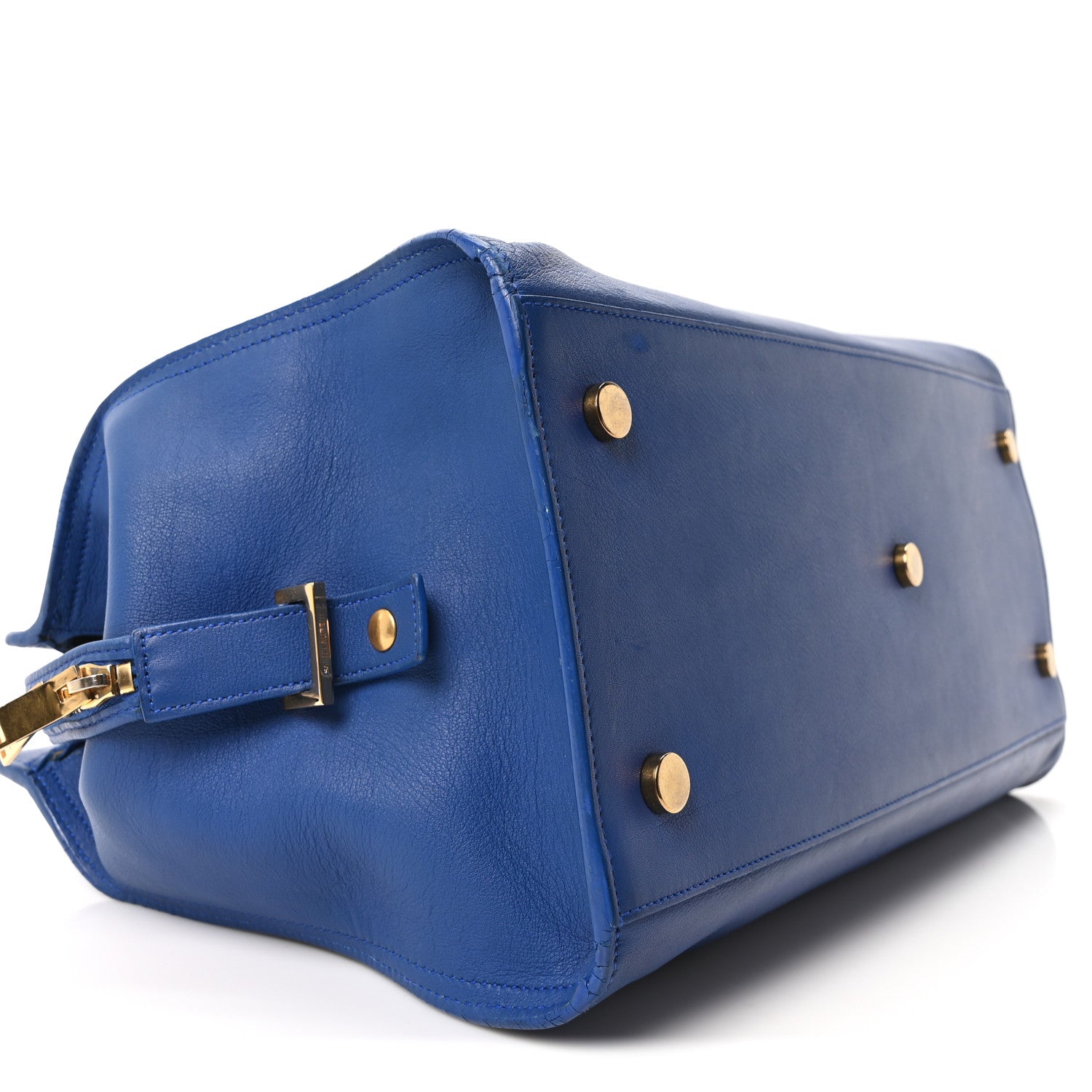 Calfskin Medium Monogram Cabas Blue Majorelle