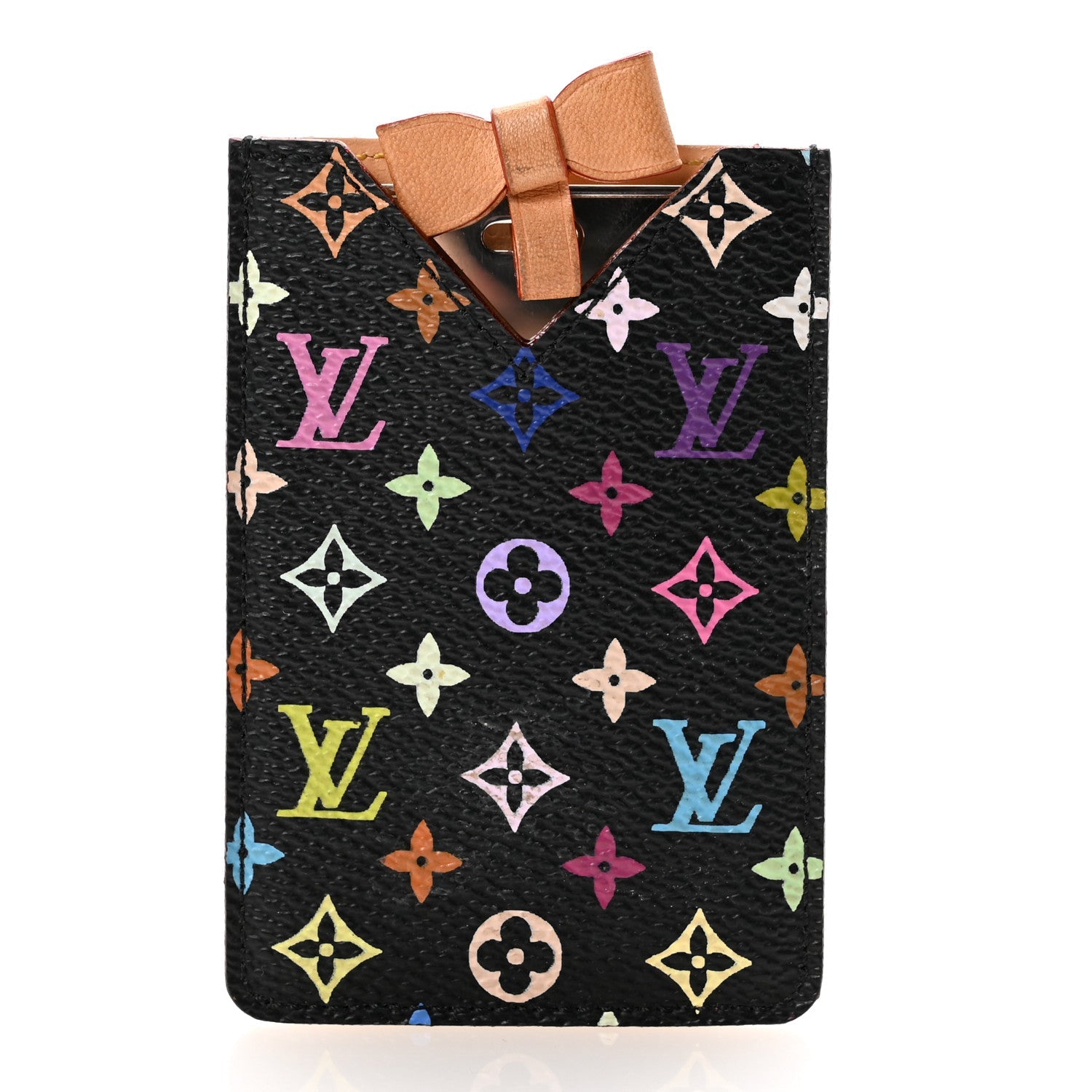 Monogram Multicolor Mirror and Case Pouch Black