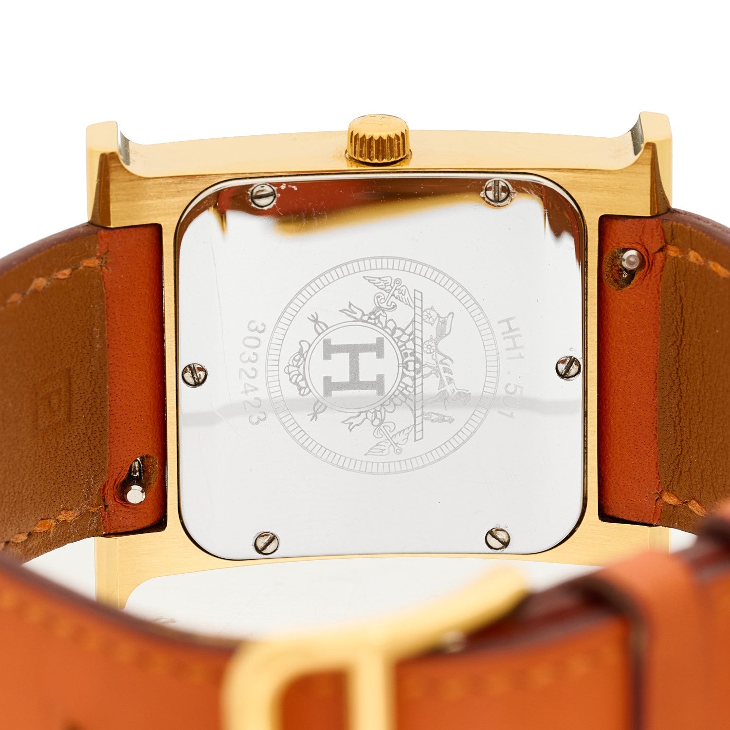 Stainless Steel Swift 26mm Heure H Hour Quartz Watch Orange