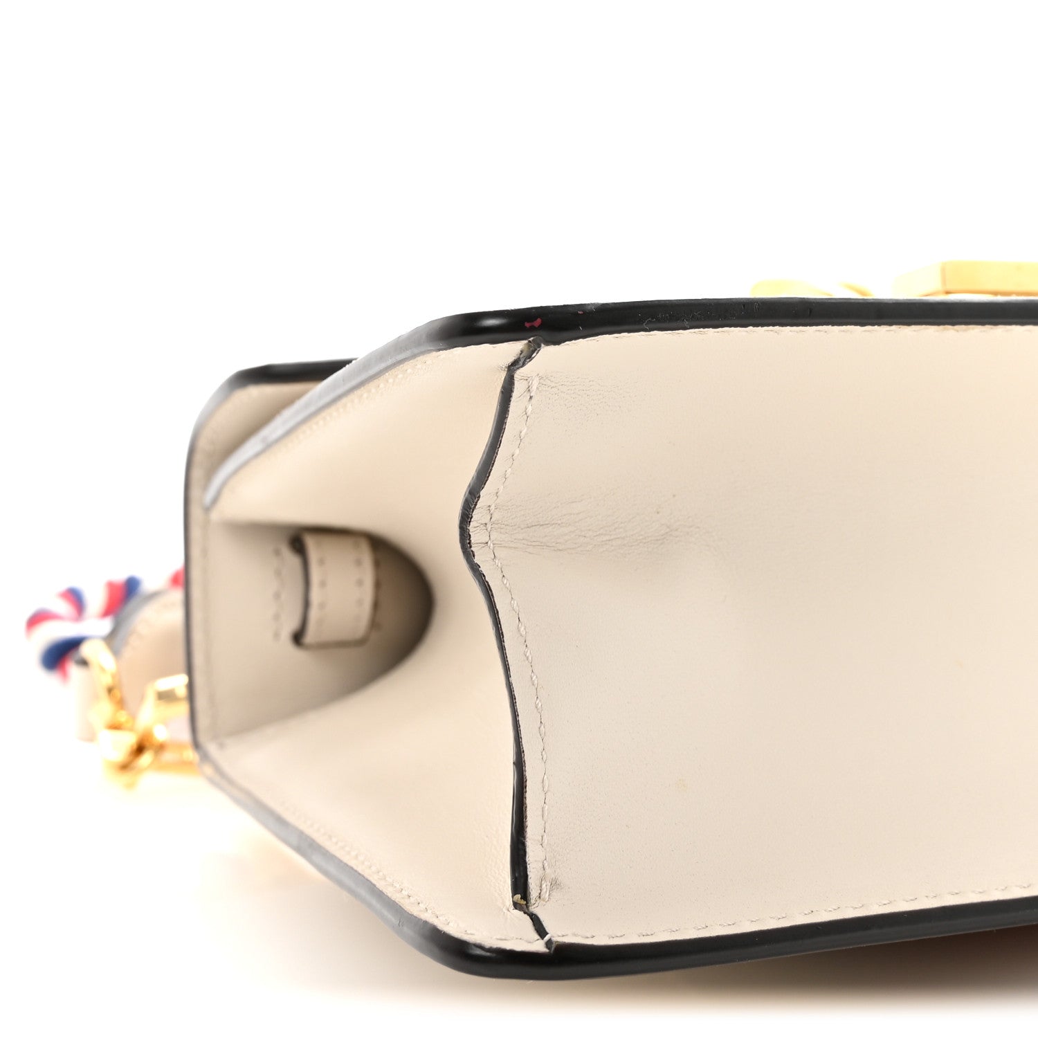Calfskin Mini Sylvie Top Handle Bag White