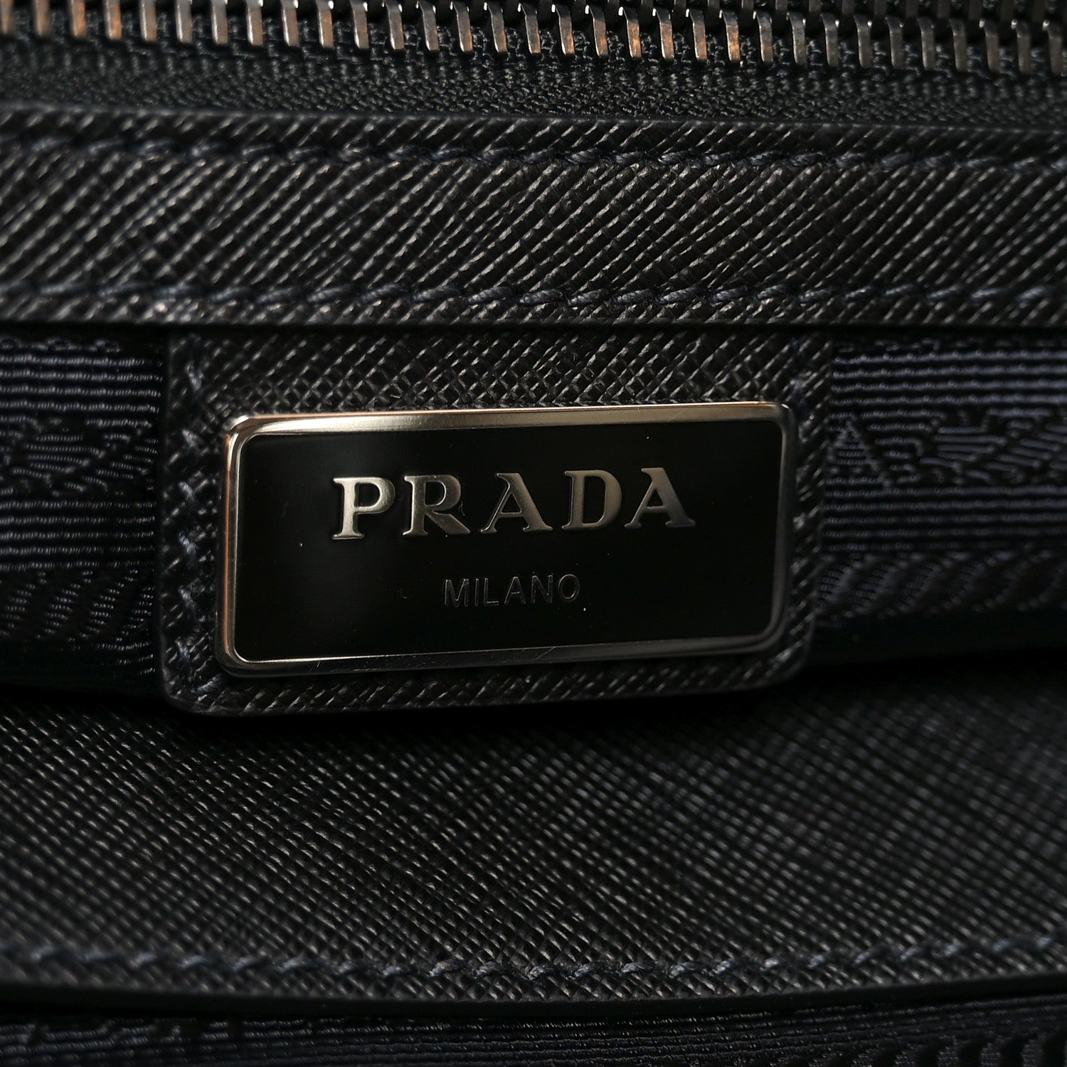 Tessuto Nylon Saffiano Tote Black