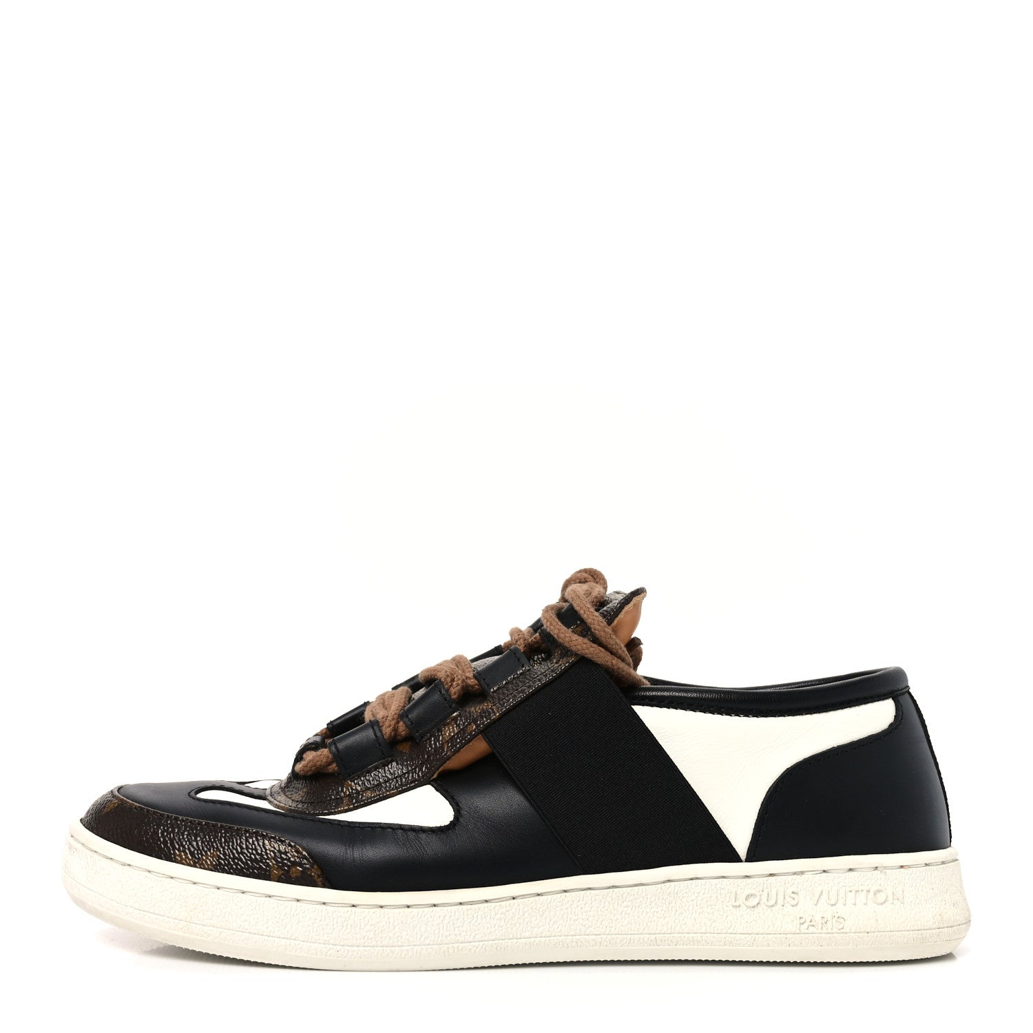 Monogram Calfskin Lous Sneakers 39 Black